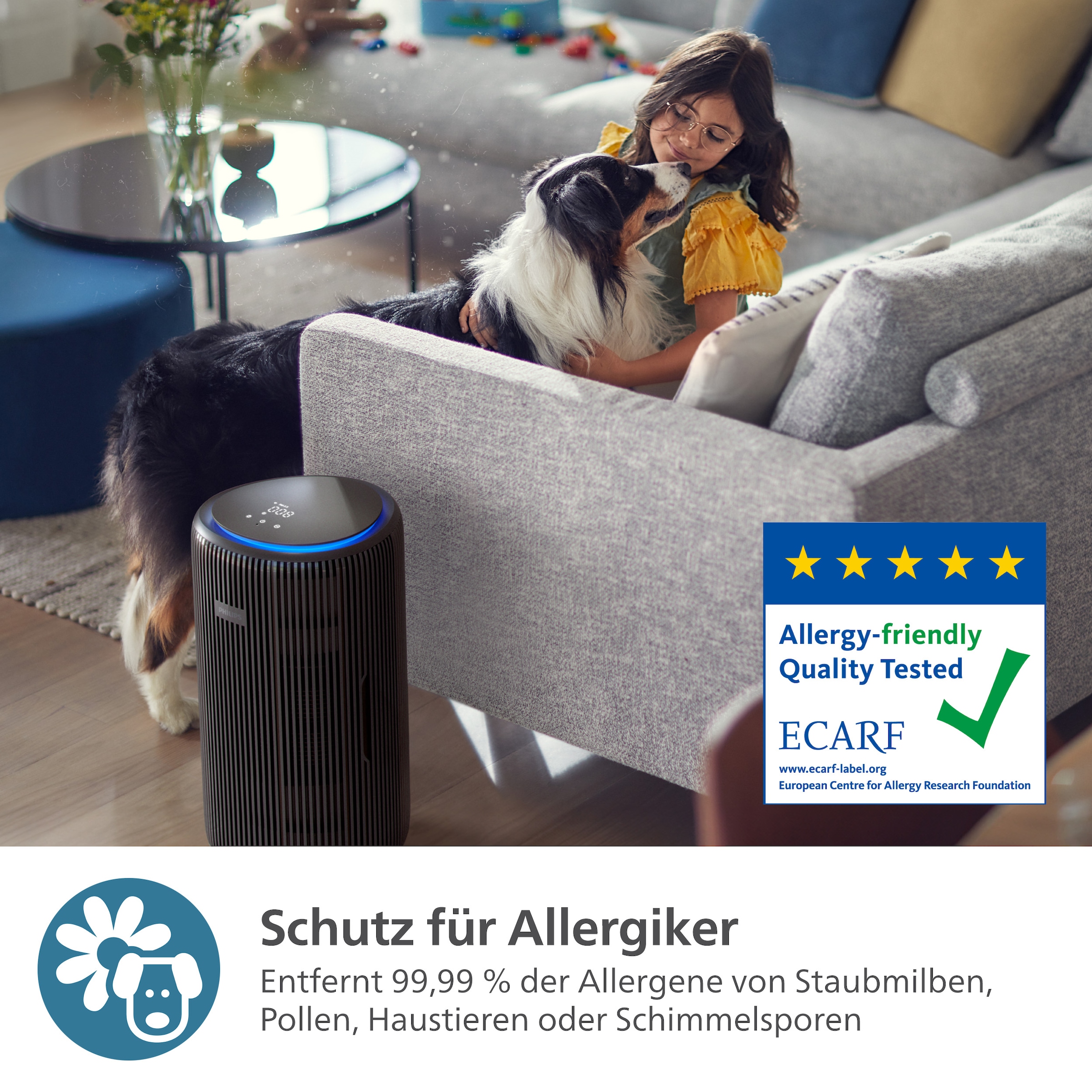 Philips Luftreiniger »AC3221/13 PureProtect 3200 Series, Luftreinigungsrate (CADR) 520 m³/h«, für 135 m² Räume, 3-Schichten-HEPA-Filtersystem, leise