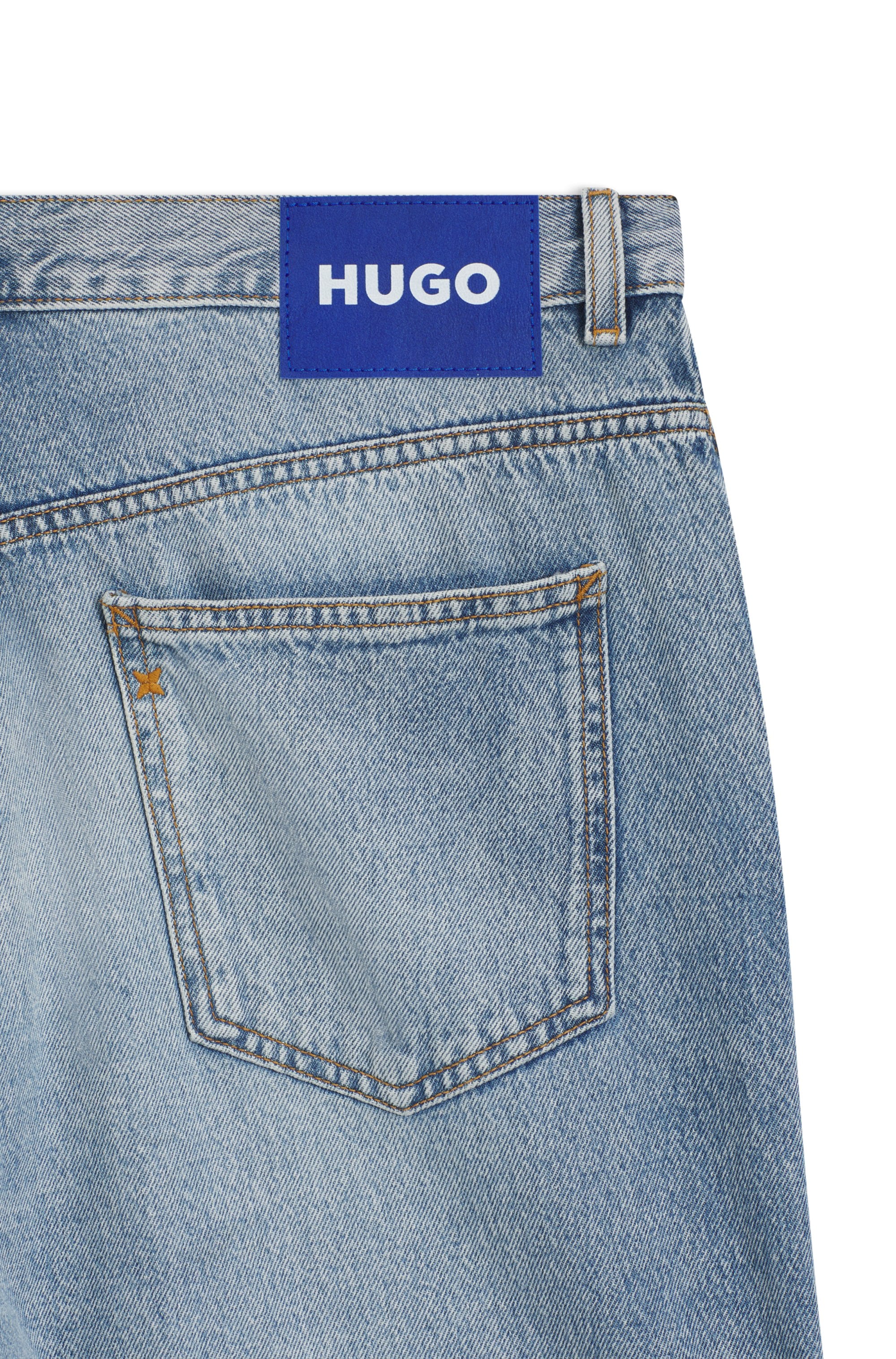 HUGO Blue Loose-fit-Jeans »Nate« in heller Waschung