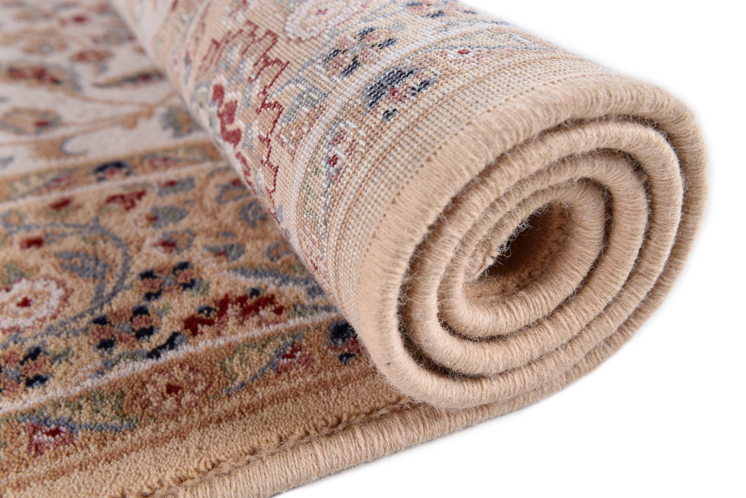 THEKO Wollteppich »Dolna - 859«, rund, 10 mm Höhe, Kurzflor, reine Wolle, Orient-Optik