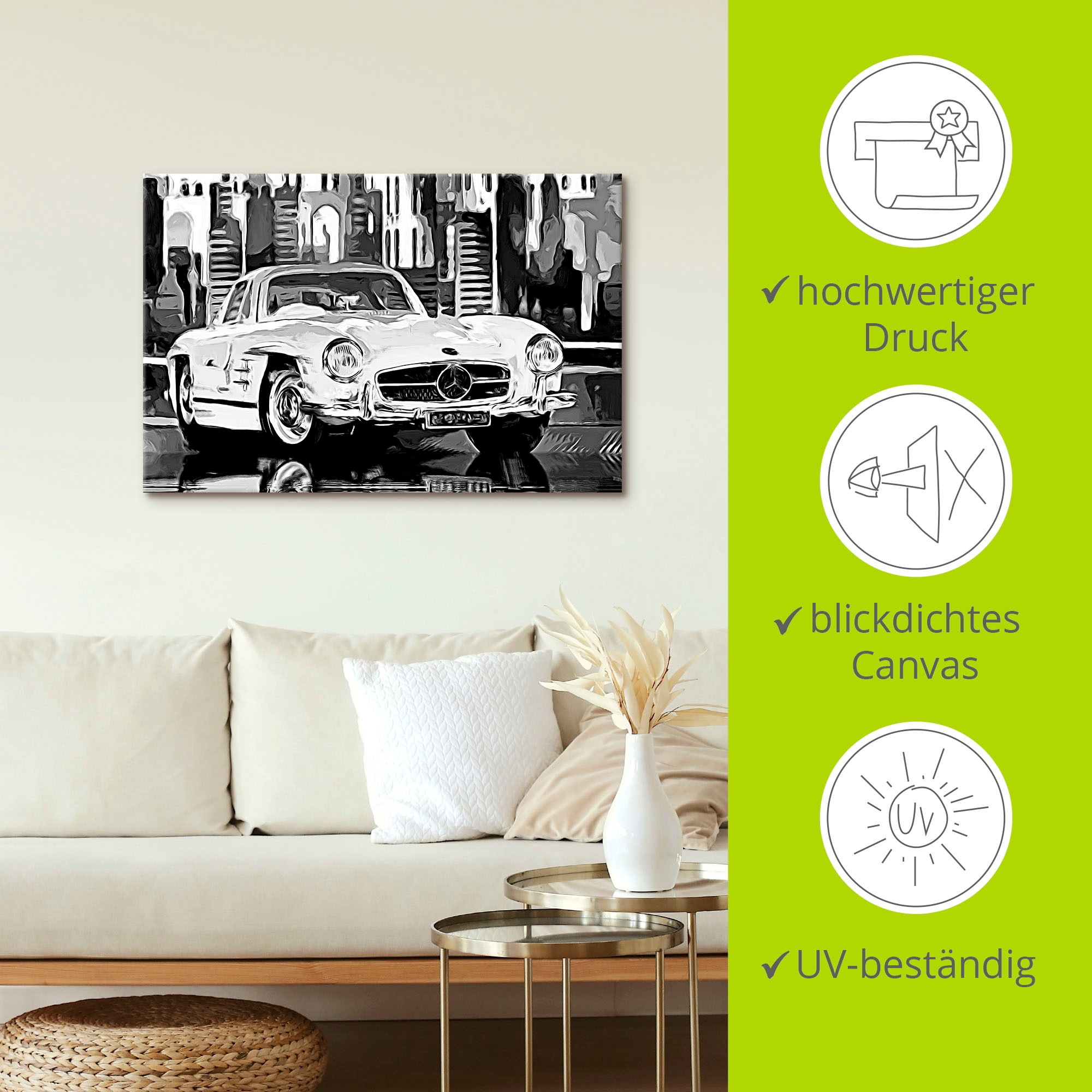 Artland Wandbild »300 SL Flügeltürer«, Auto, (1 St.), als Alubild, Leinwandbild, Wandaufkleber oder Poster in versch. Größen