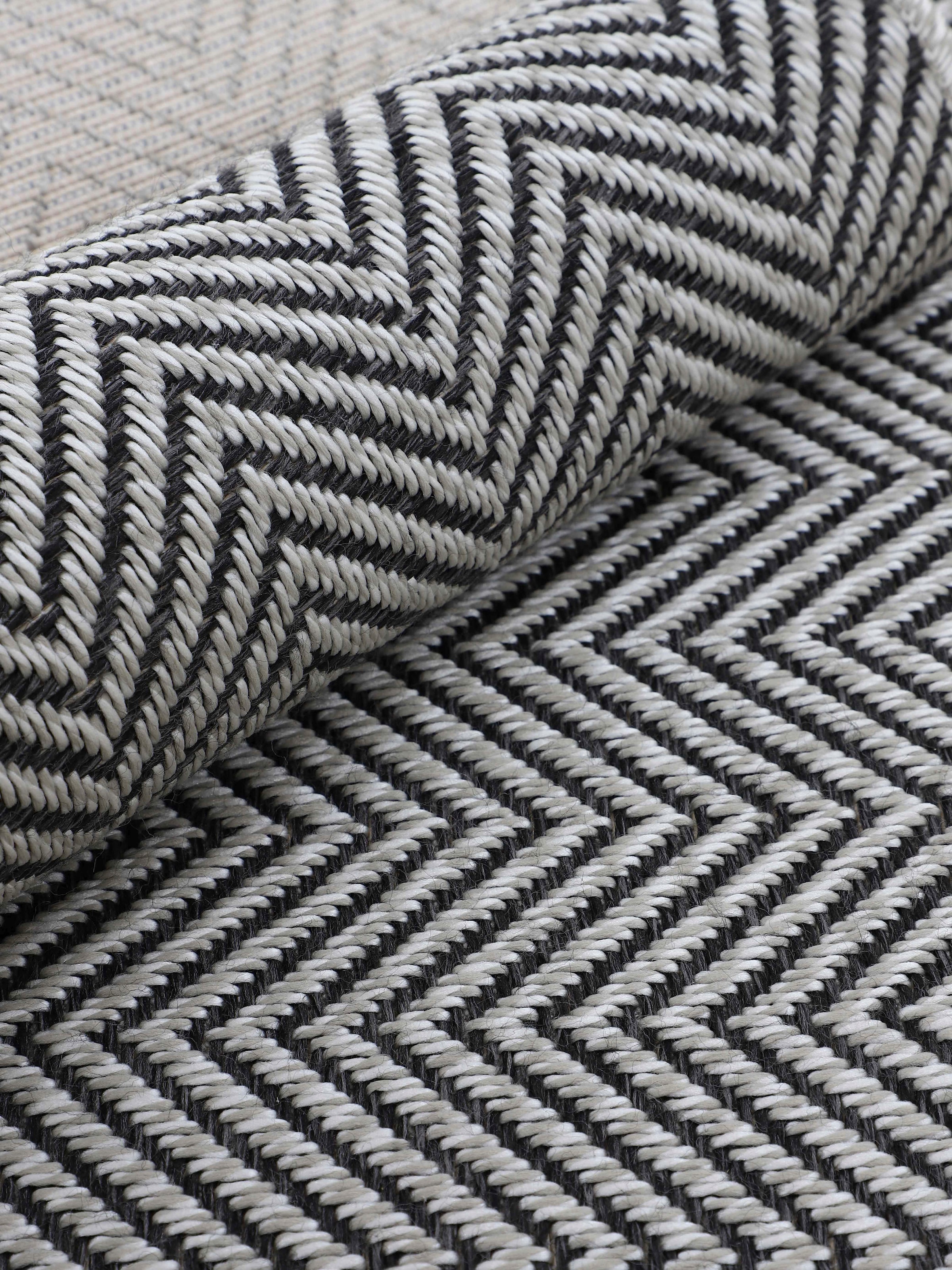 carpetfine Teppich »Boho 106«, rechteckig, 4 mm Höhe, robustes Flachgewebe, Sisal Optik, UV-beständig, Außenbereich