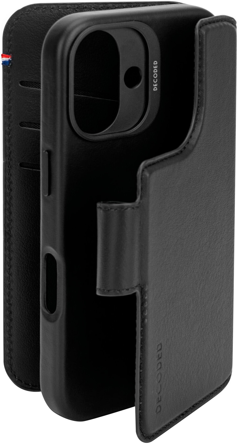DECODED Smartphone-Hülle »Leather Detachable Wallet iPhone 16«, Smartphones