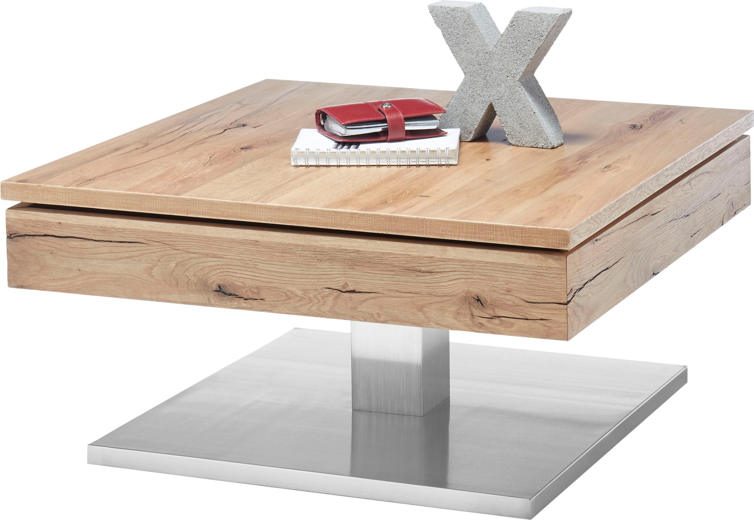 MCA furniture Couchtisch »Monrovia«, Asteiche Tischplatte bestellen Raten drehbar Innenfach, mit furniert auf