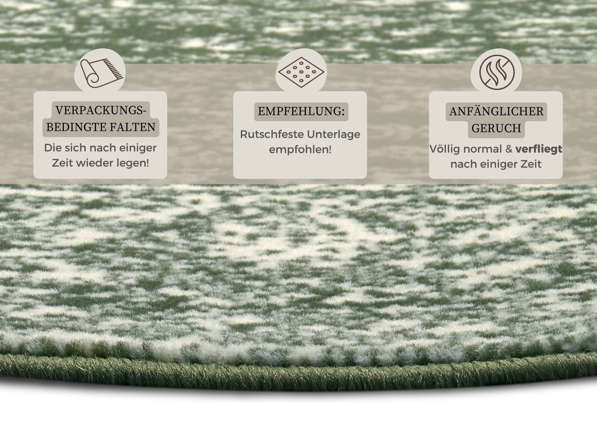 HANSE Home Teppich »Meridional«, rund, 9 mm Höhe, Orientalisch, Orient, Kurzflor, Wohnzimmer, Schlafzimmer, Vintage