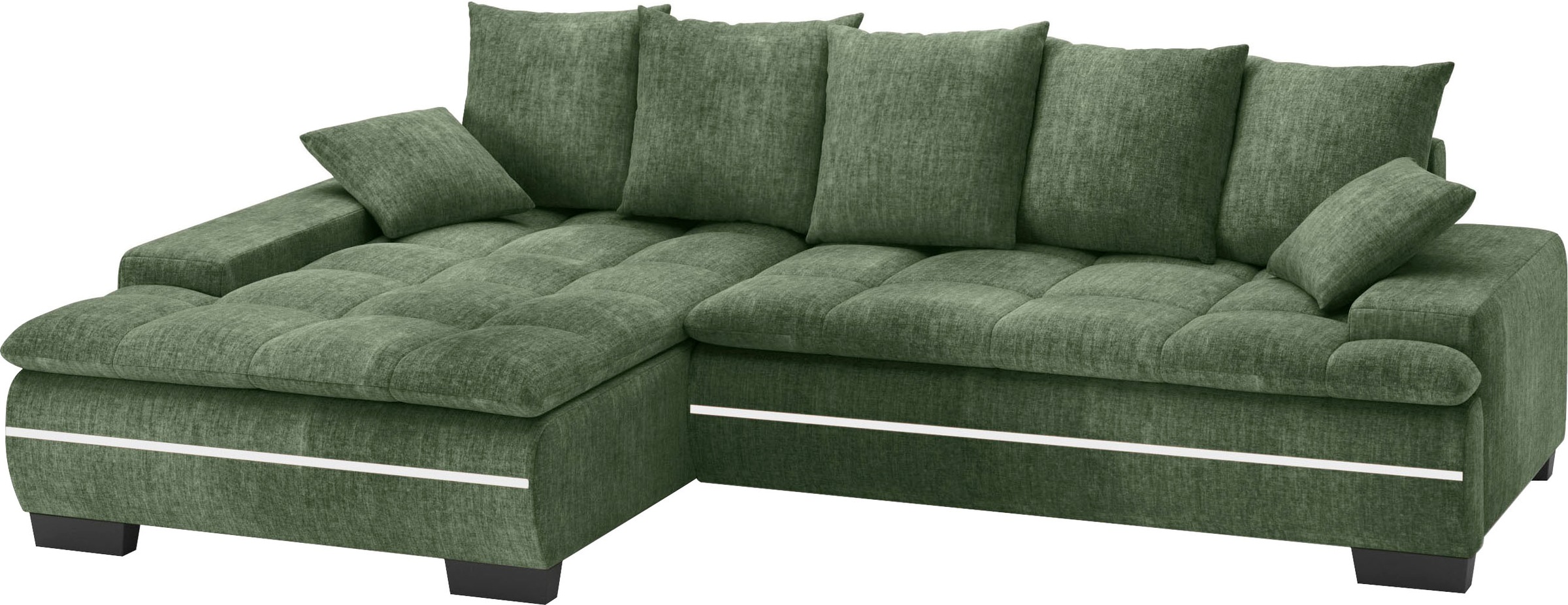 Mr. Couch Ecksofa »Haiti II, L-Form«, RGB-LED Beleuchtung, wahlweise mit Kaltschaum, Bett, Bettkasten