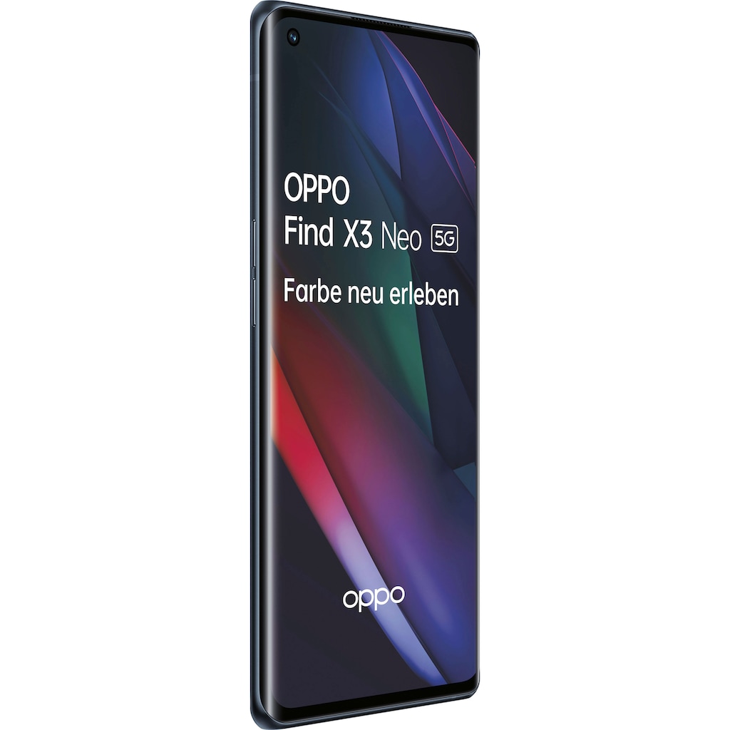 Oppo Smartphone »Find X3 Neo 5G«, (16,64 cm/6,55 Zoll, 256 GB Speicherplatz, 50 MP Kamera), Schnellladegerät, Headset, und Schutzcase