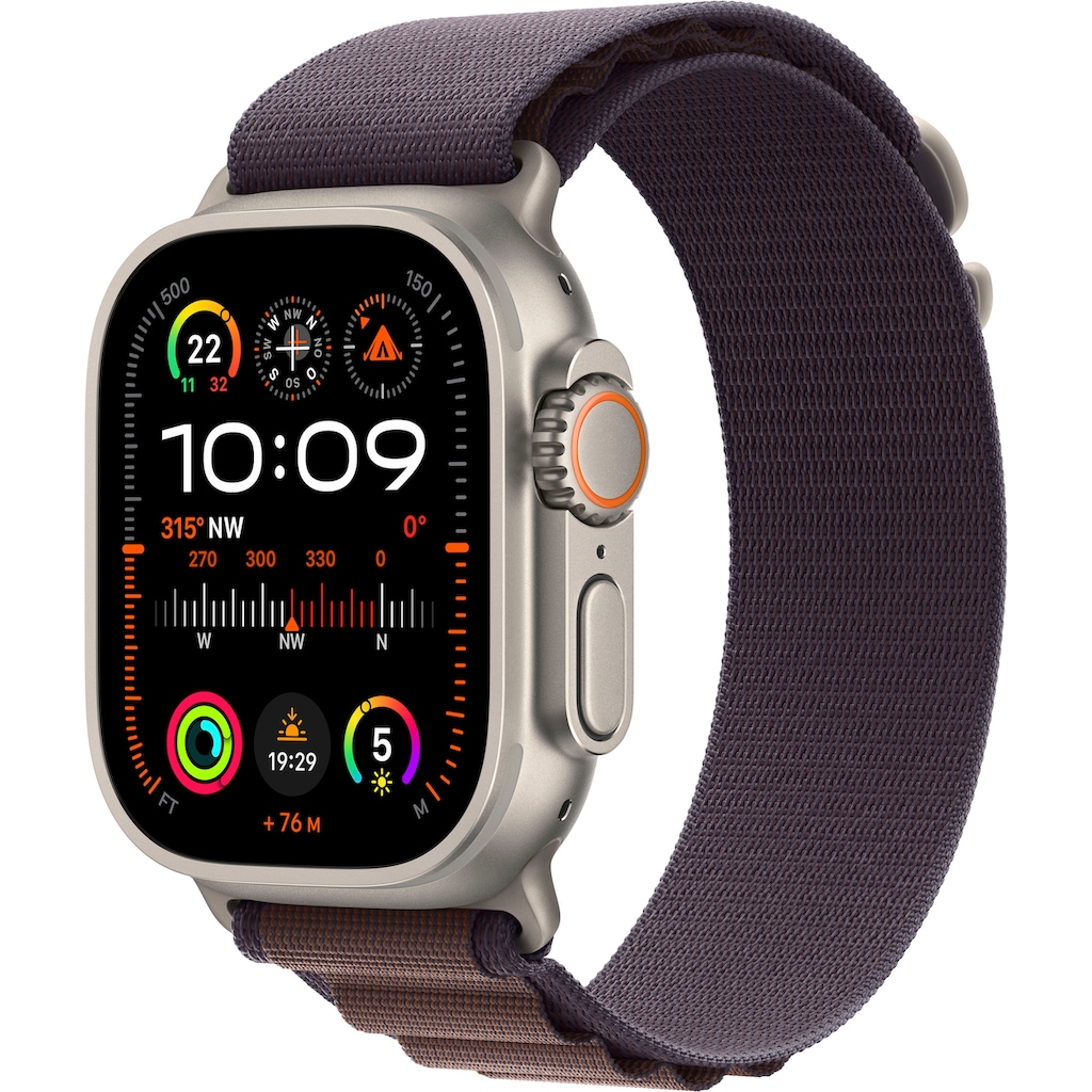 Apple Smartwatch »Watch Ultra 2 GPS 49 mm + Cellular Titanium M«, (Watch OS 10)