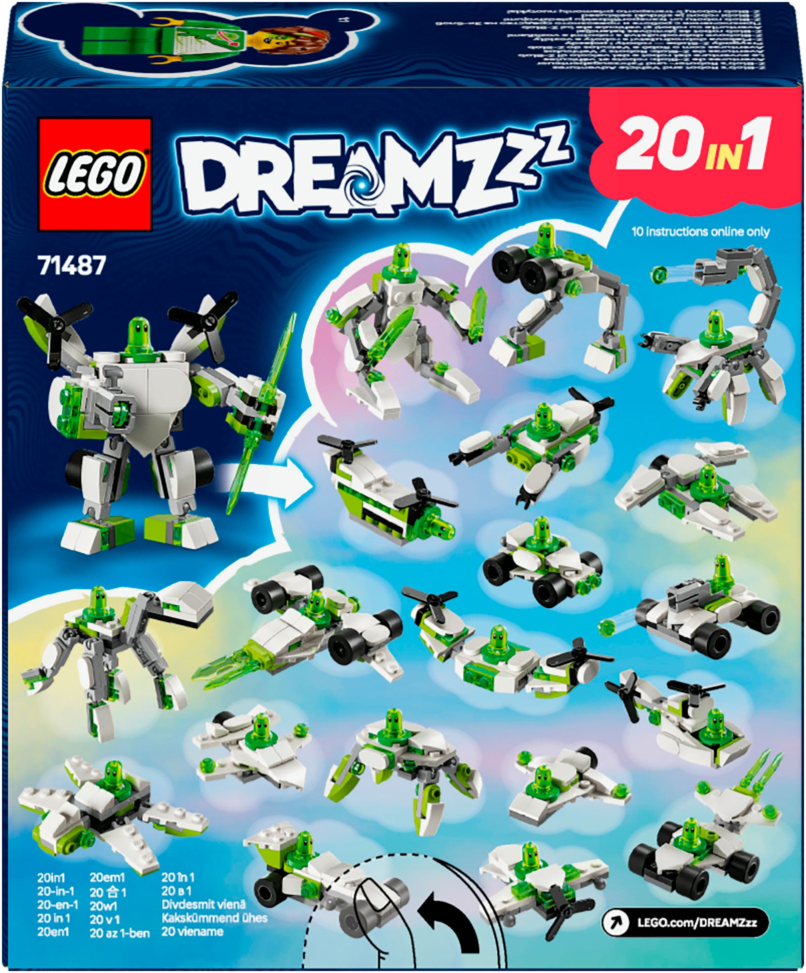 LEGO® Konstruktionsspielsteine »Z-Blob's Roboter- und Fahrzeugabenteuer (71487), LEGO DREAMZzz«, (121 St.), Made in Europe