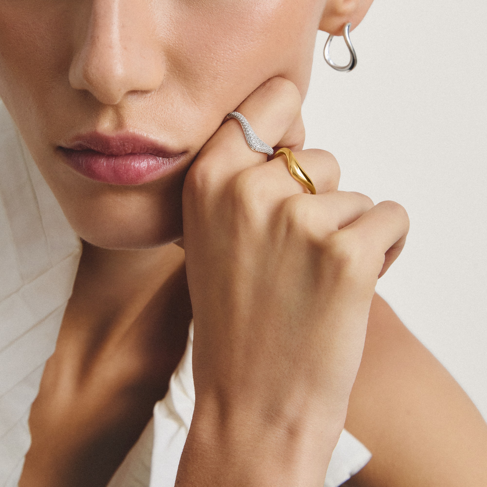 THOMAS SABO Fingerring »Fluid Elegance Ring gelbgoldfarben«