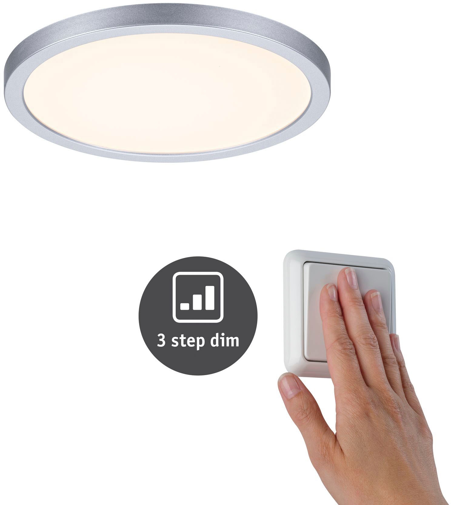 Paulmann LED Bad-Einbauleuchte »Areo«, Schutzart IP44, 3-Stufen-dimmbar, Ø 17,5 cm, inkl. LED Leuchtmittel