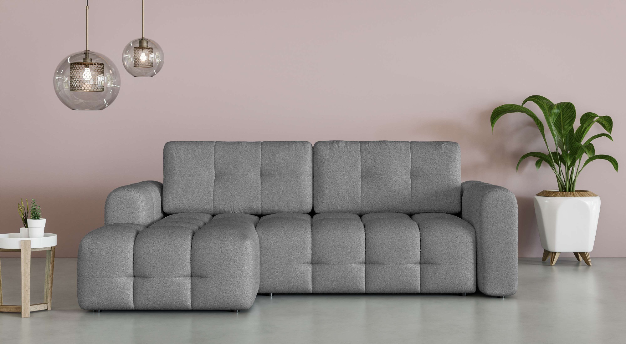 INOSIGN Ecksofa »Manilla, wahlweise mit Bettfunktion, B/T/H 265/170/91 cm« günstig online kaufen