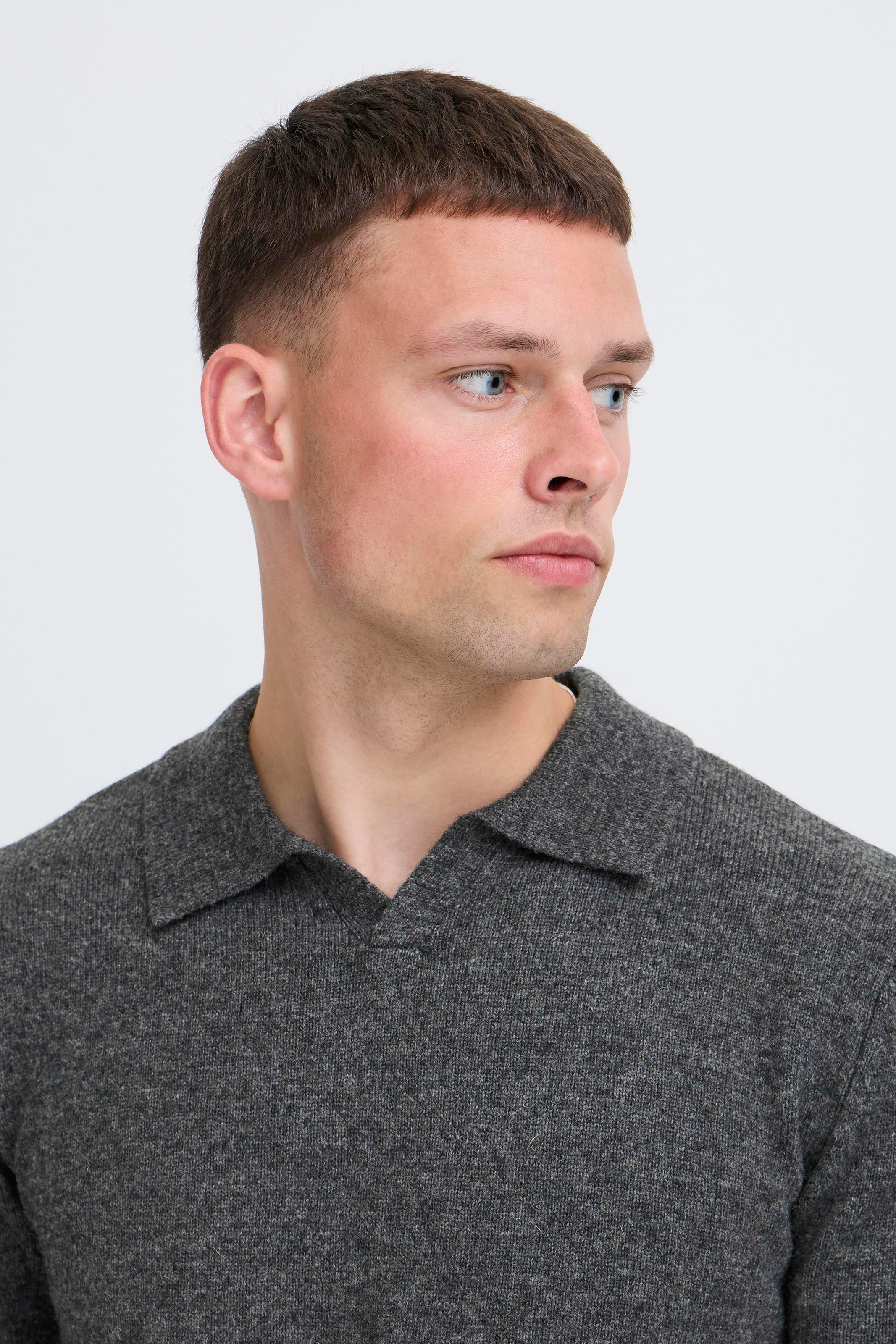 Blend Polokragenpullover »BHBRANKO POLO SPLITN.« aus Wolle und Nylon, Regular Fit, hüftlange Schnittform