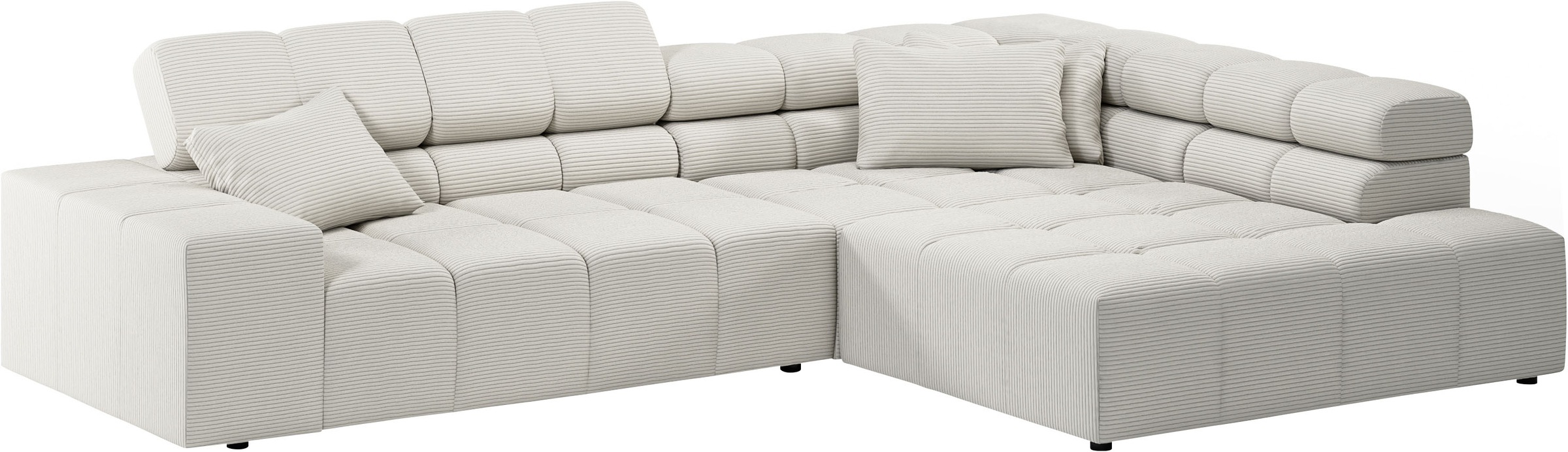 INOSIGN Ecksofa »Ancona incl. Kopfteilverstellung, OTTOs Choice, Breite 319cm, L-Form«, wahlweise motorische Sitztiefenverstellung, auch in Cord + Easy Care