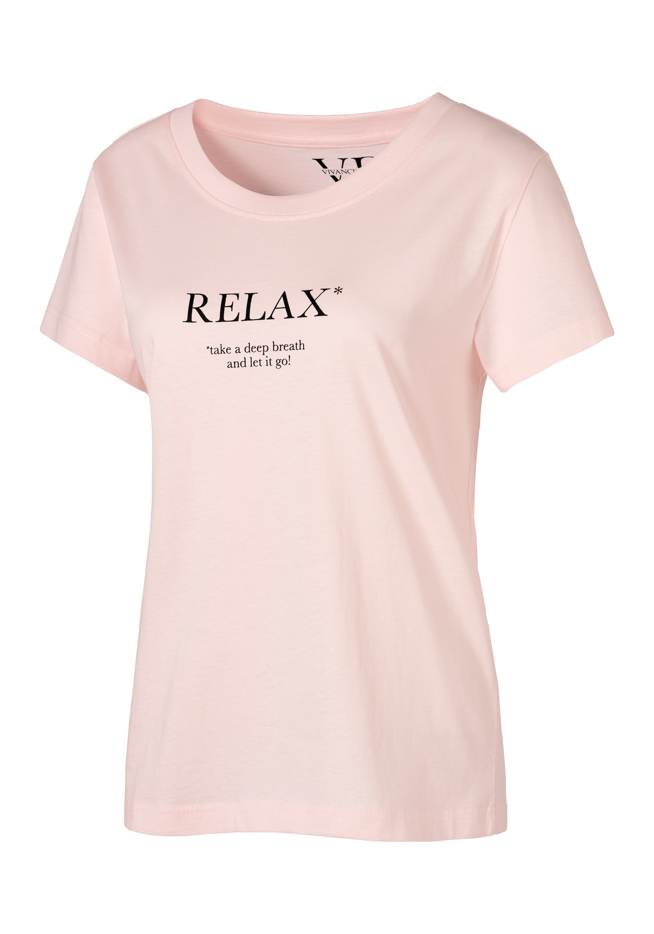 Vivance Dreams Pyjamaoberteil, mit Statementdruck