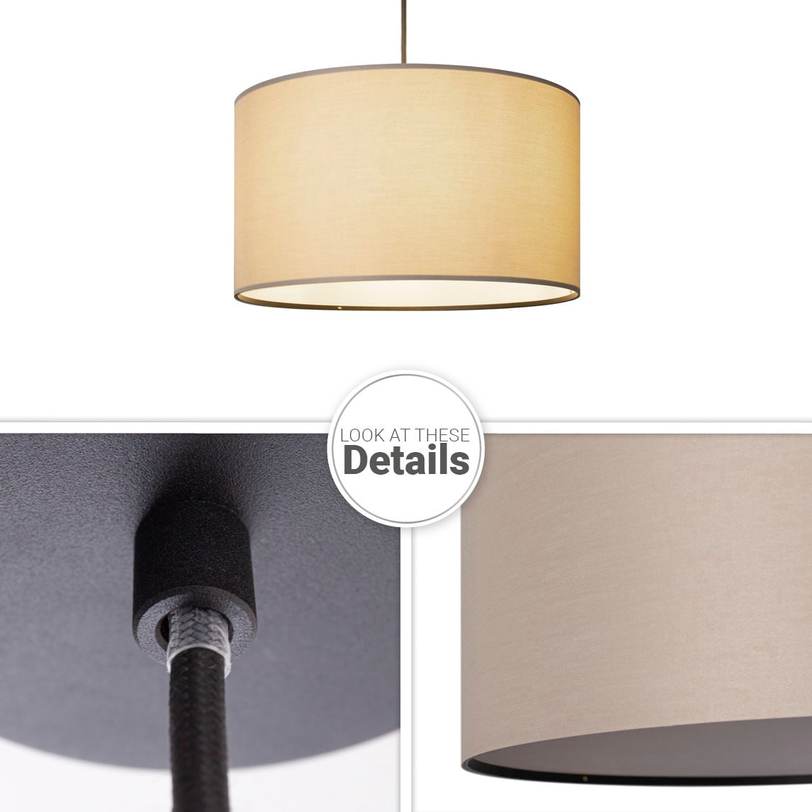 Paco Home Pendelleuchte »HUGO UNI COLOR« E27 Deckenlampe LED  Wohnzimmer Und Schlafzimmer, Unifarben, Deko E27