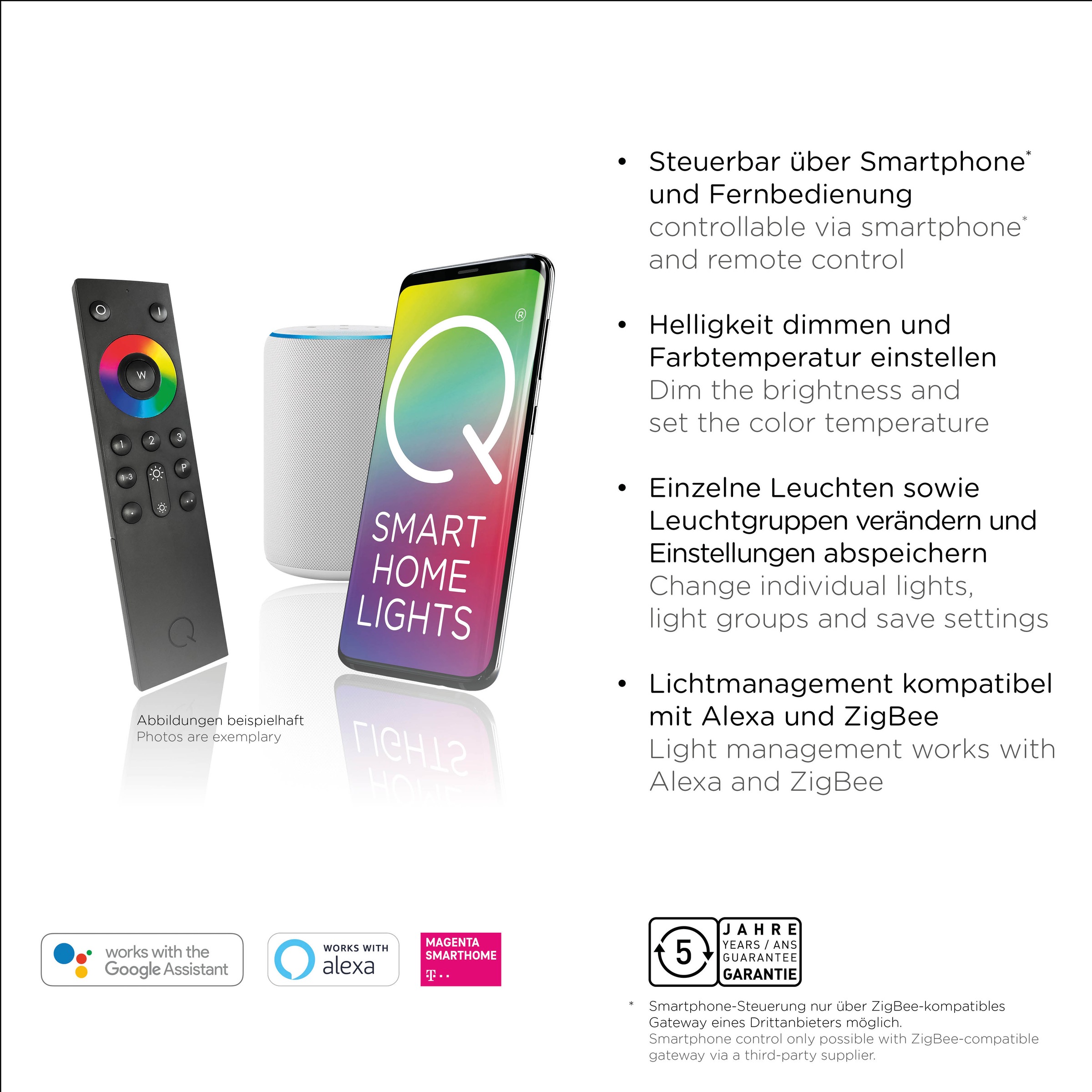 Neuhaus Q SMART HOME LIGHTS LED Deckenleuchte »Q-KATE« LED-Board 1 Stk. warmweiß - kaltweiß