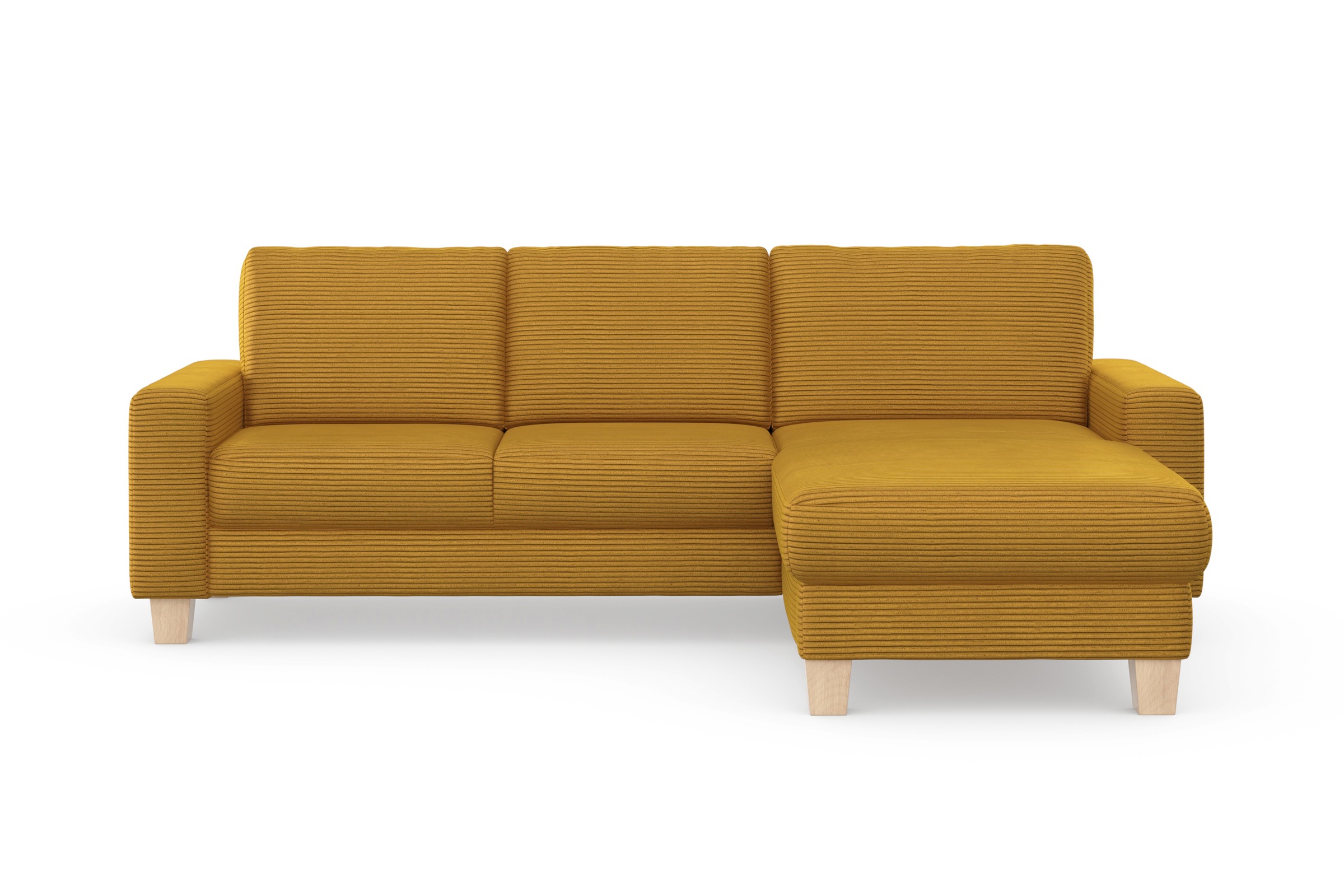 Home affaire Ecksofa »Summer L-Form«, mit Recamiere, mit oder ohne Bettfunktion und Bettkasten, Cord-Bezug