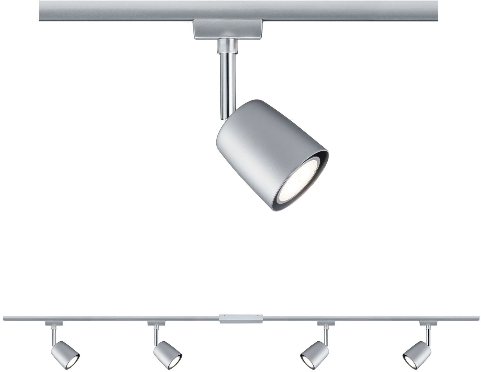 Paulmann Schienensystem-Leuchten »URail Set Cover Chrom matt GU11 max. 4x10 günstig online kaufen