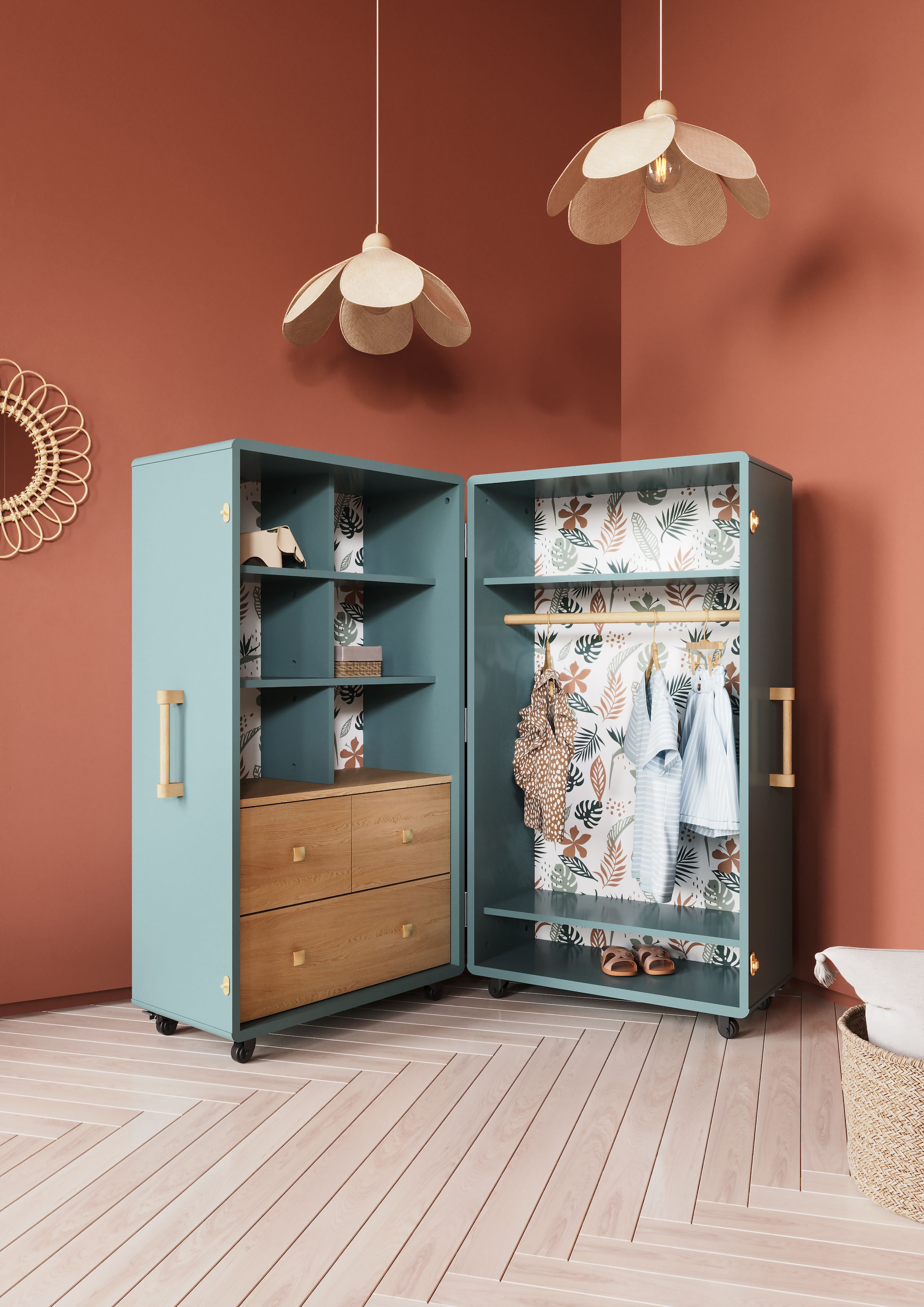 Demeyere GROUP Kinderkleiderschrank »Mini malle«, Attraktives modernes Design