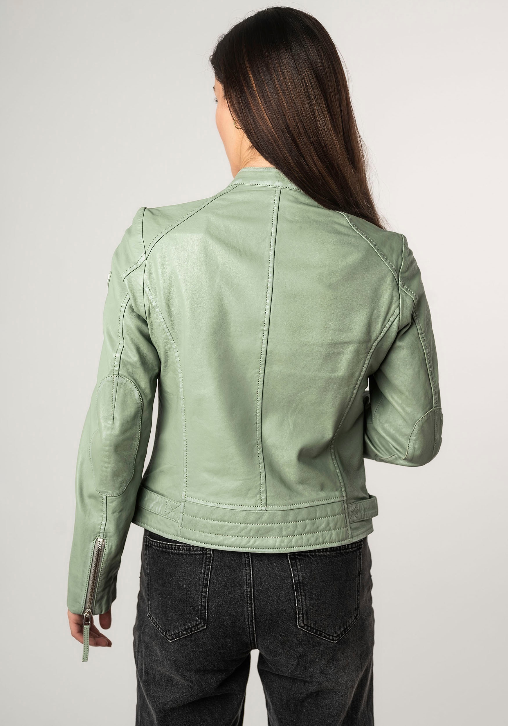 Mauritius Lederjacke »MWFilla«, mit kleinem Stehkragen