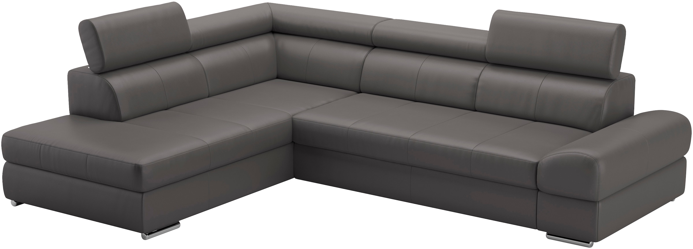 sit&more Ecksofa »Broadway L-Form«, mit verstellbaren Kopfteilen, wahlweise mit Bettfunktion