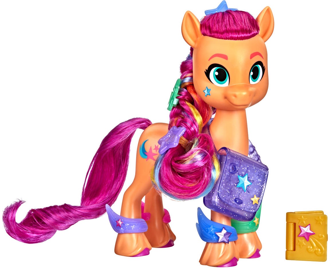 Hasbro Spielfigur »My Little Pony, A New Generation - Regenbogenmähne Sunny Starscout«, mit langen, pinkfarbenen Haaren und Sternschnuppen-Schönheitsfleck