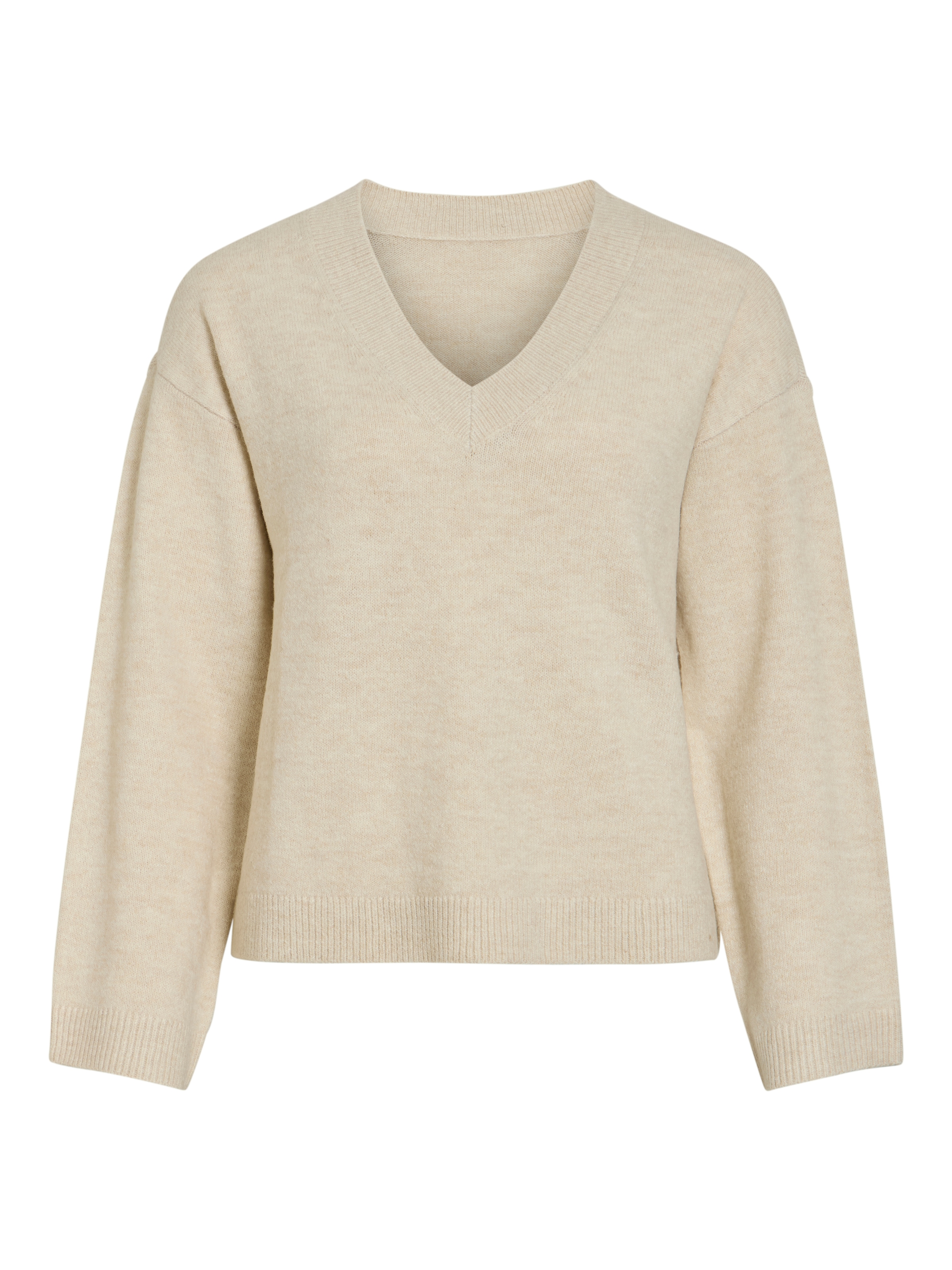 Vila Strickpullover »VILIGA L/S REV V-NECK KNIT TOP - NOOS« Regular Fit, aus Materialmix mit elastischen Eigenschaften