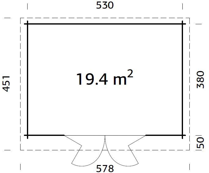 Palmako Gartenhaus »Lea«, (Set), 19,4 m², mit Fußboden im Gartenhaus
