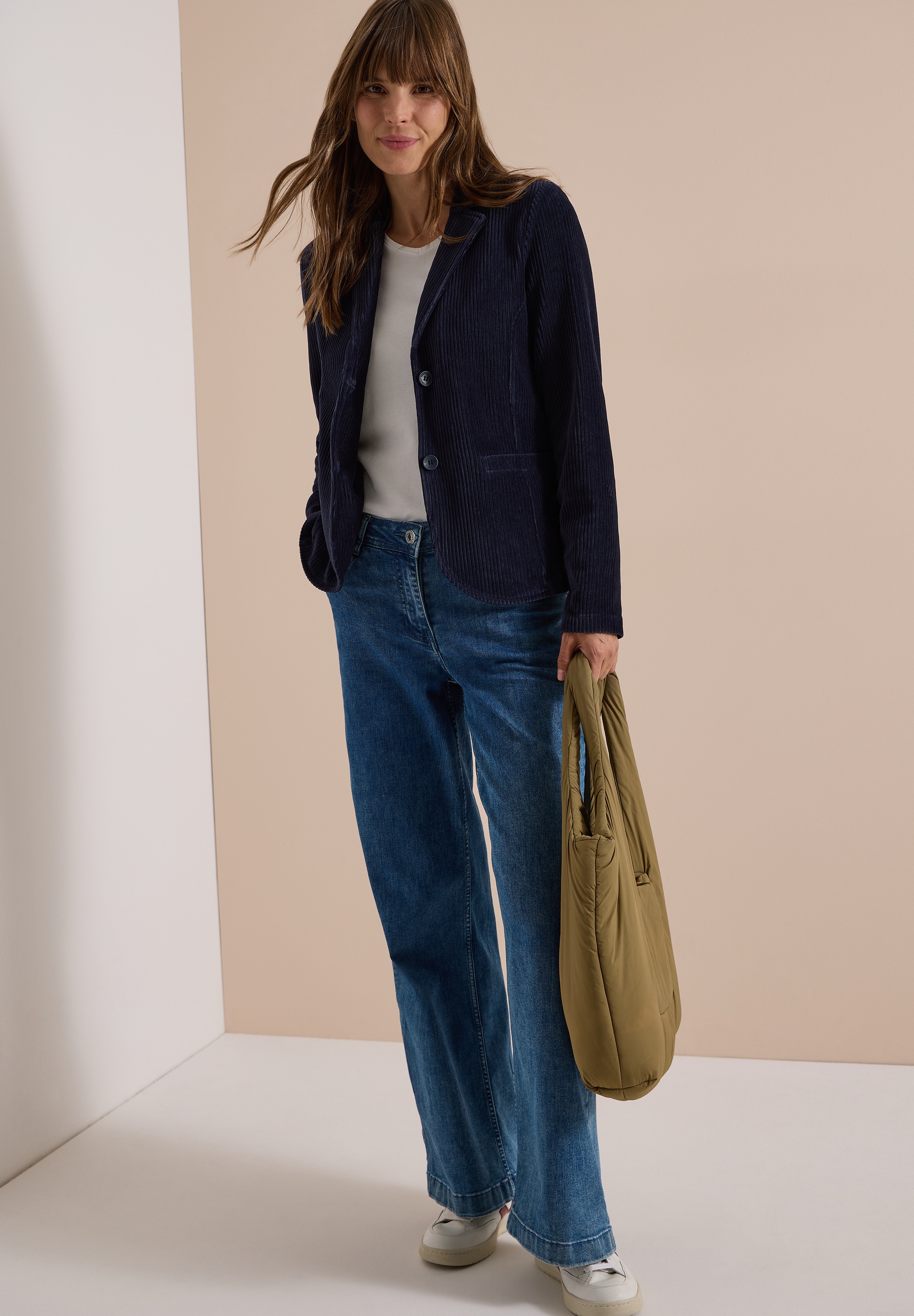 Cecil Jackenblazer Cordblazer mit Reverskragen