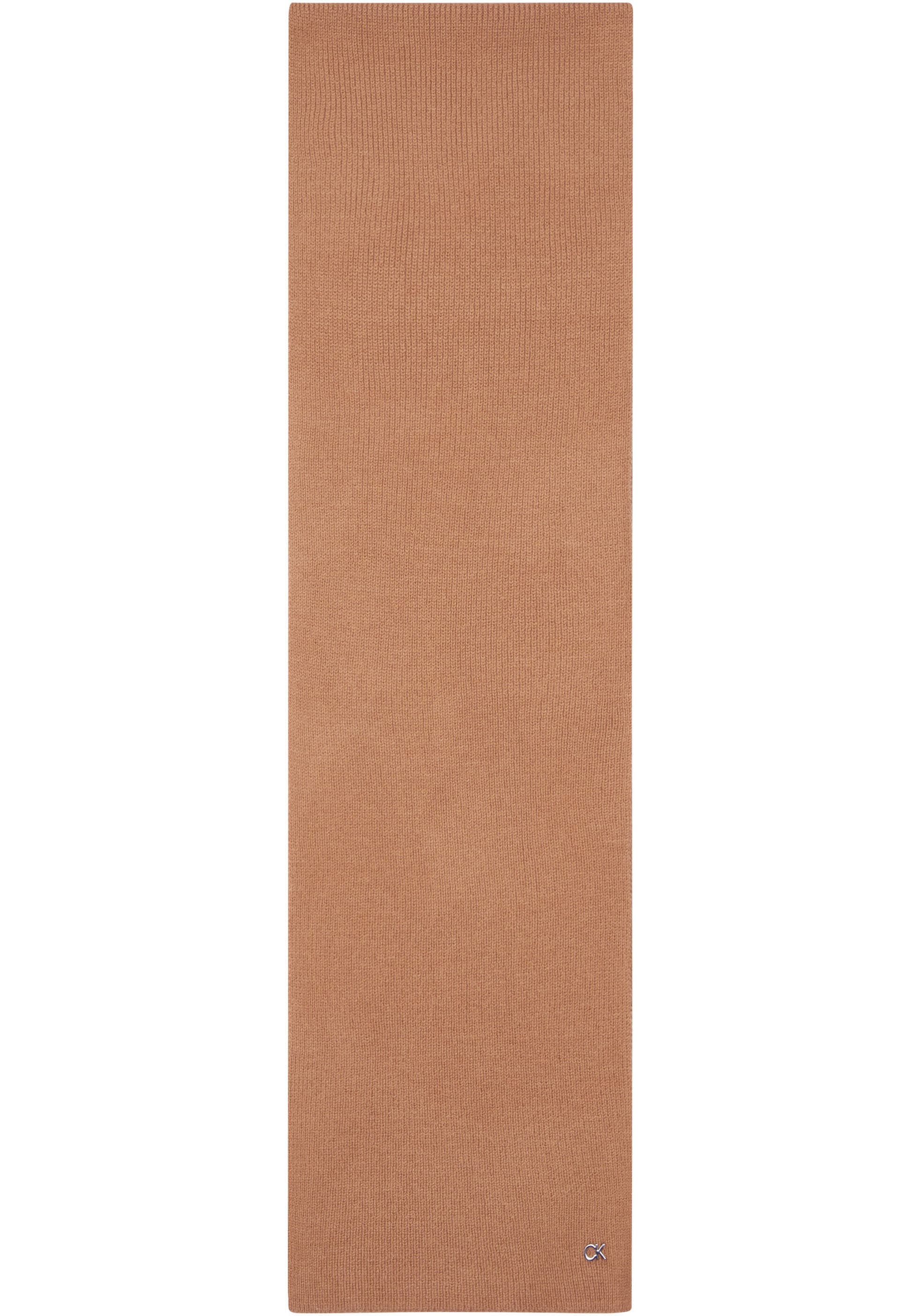Calvin Klein Schal »CK METAL CHUNKY RIB HW SCARF«, mit Logozeichen