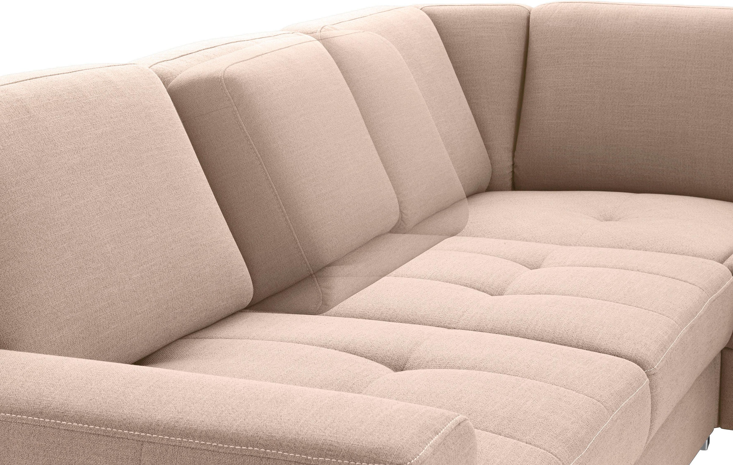 sit&more Ecksofa »Santorini L-Form«, mit Federkern und Sitztiefenverstellung, wahlweise mit Bettfunktion