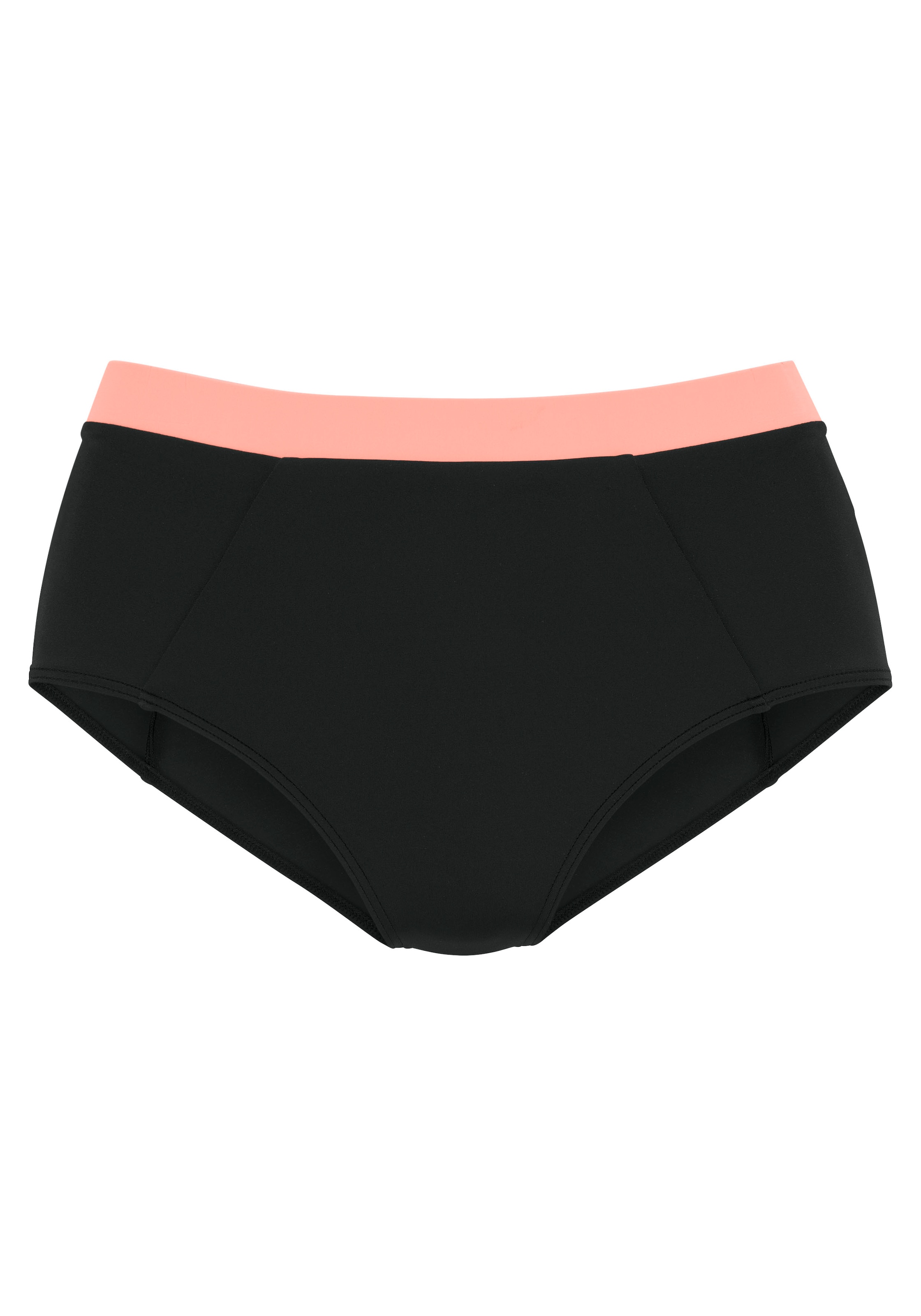 LASCANA ACTIVE Highwaist-Bikini-Hose »Janni«, mit kontrastfarbigen Bündchen