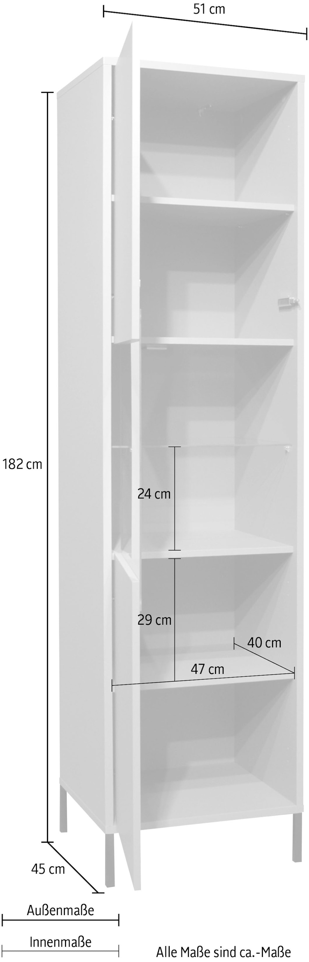Mäusbacher Standvitrine »Bonnie TOPSELLER!«, (OTTOs Choice), Vitrine mit wechselbarem Türanschlag