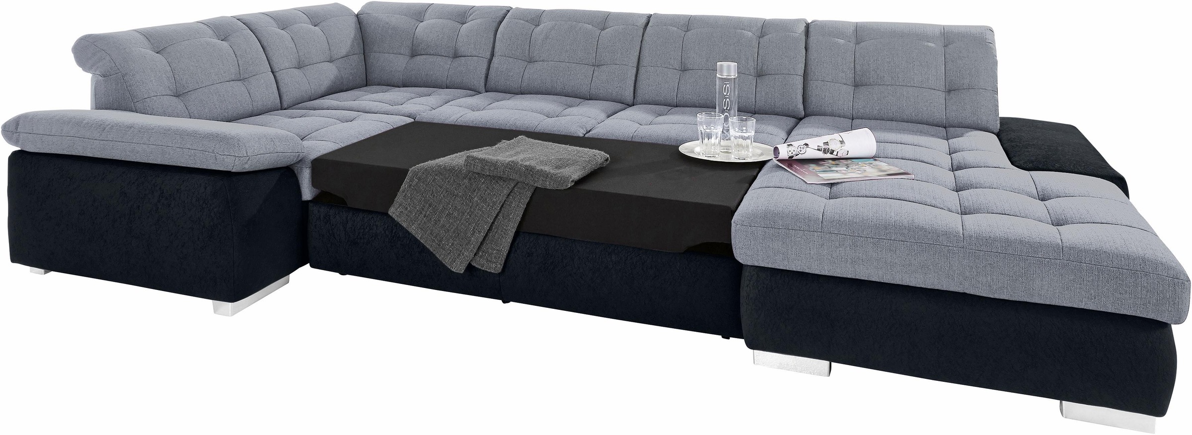 sit&more Wohnlandschaft »Ontario U-Form« XXL, wahlweise mit Bettfunktion günstig online kaufen