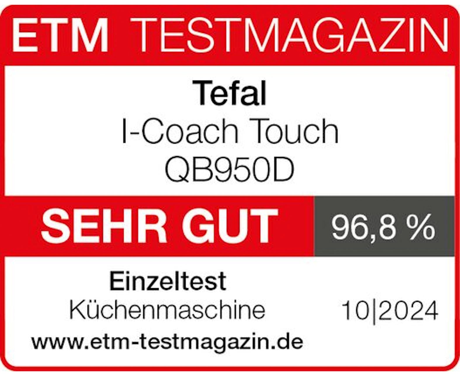 Tefal Küchenmaschine »QB950D I-Coach Touch«, 21 Automatikprogramme, intuitives digitales Coaching, Touchscreen