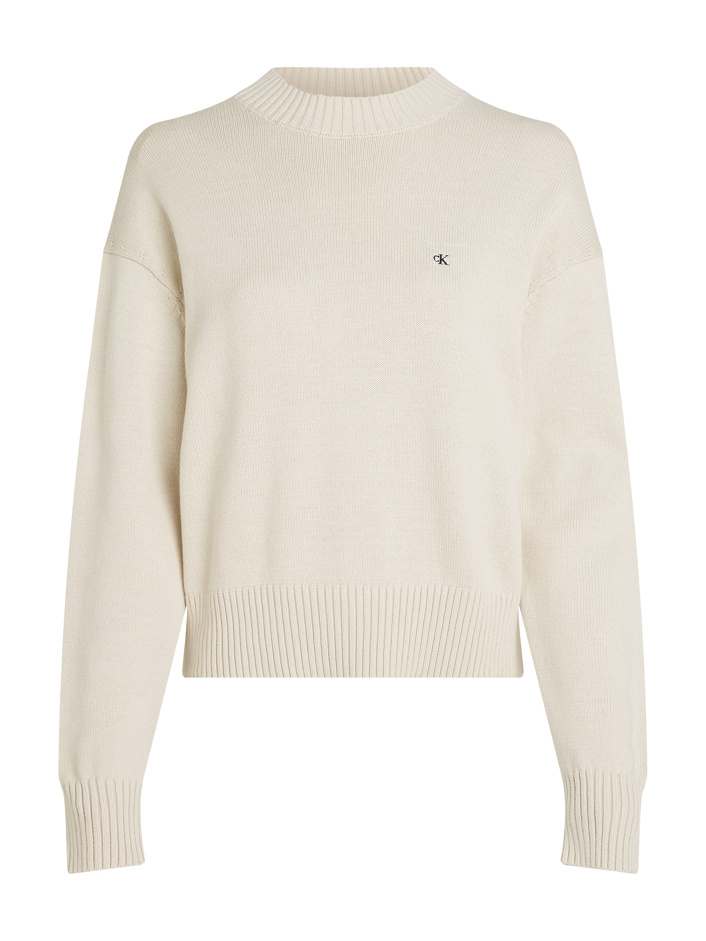 Calvin Klein Jeans Rundhalspullover »MONOGRAM EMBRO CREWNECK SWEATER«, mit Logostickerei