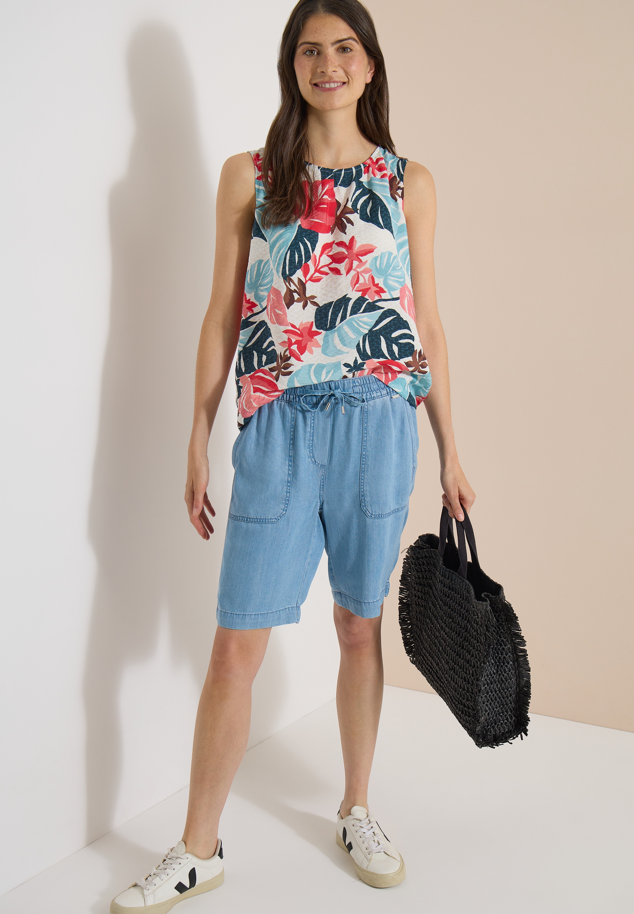 Cecil Blusentop allover-Print, Sommertop, Viskosemix