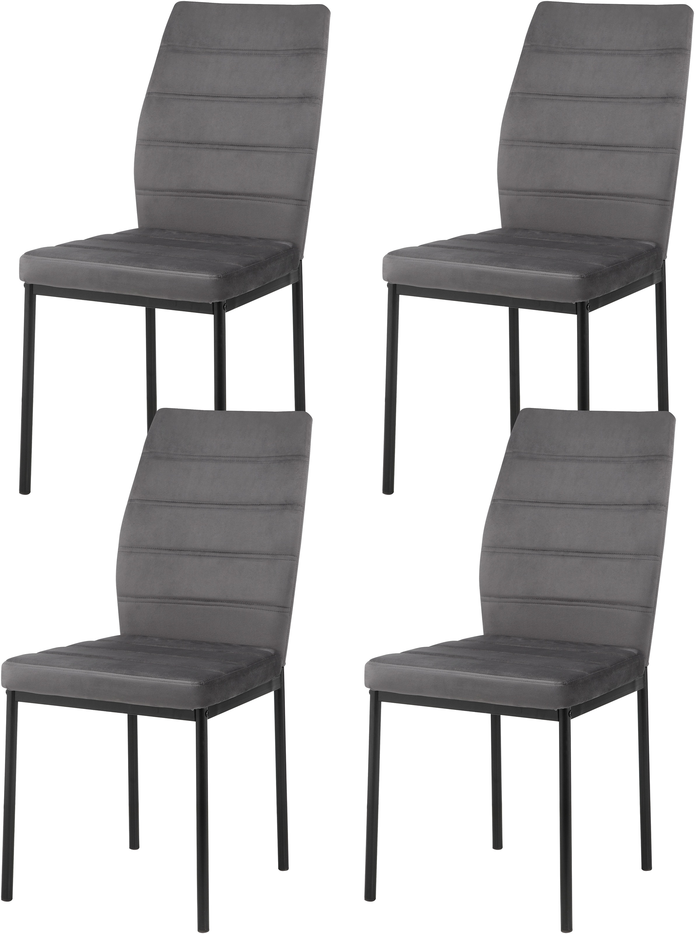 INOSIGN Esszimmerstuhl »CRESSWELLE«, (Set), 4 St., Samtvelours, Polsterstuh günstig online kaufen