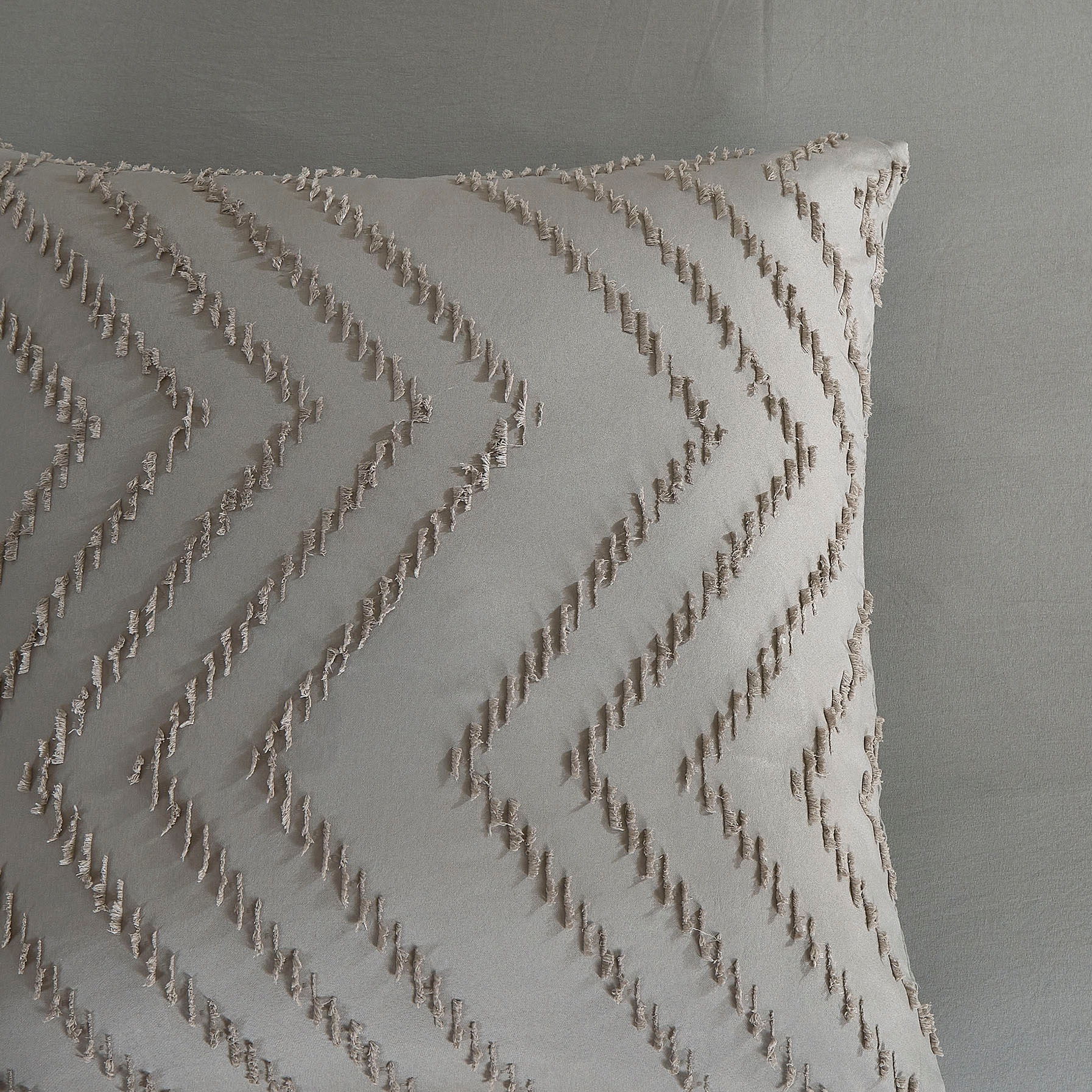 PURE luxury collection Bettwäsche »Zigzag«, Mikrofaser, 135x200, 2 Teilig, Pflegeleicht, Reißverschluss, Luxe, Uni