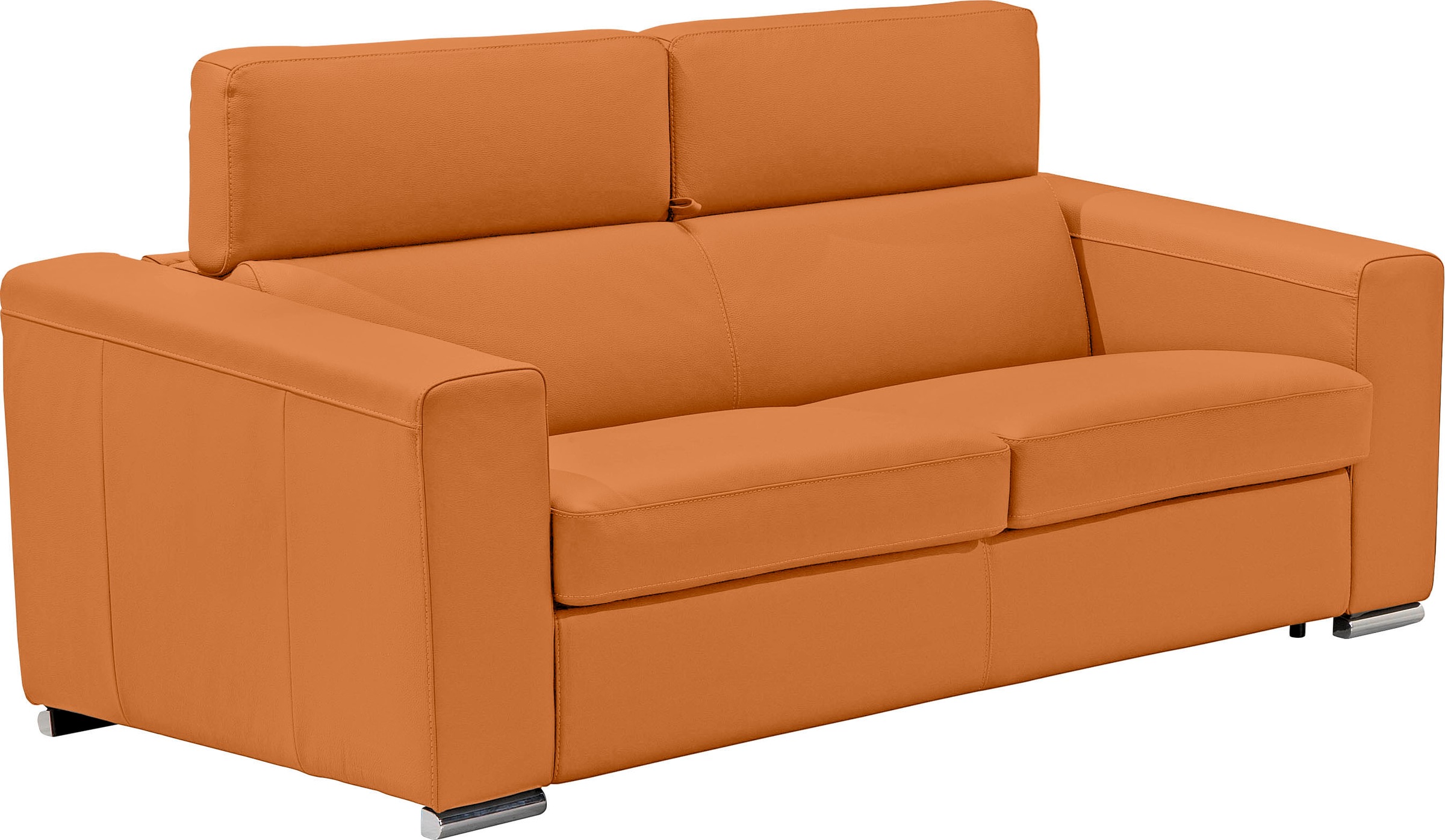 Egoitaliano Schlafsofa »Cabiria, Design und super Sitz- und Liegekomfort«, Sofa inkl. Schlaffunktion, Kopfteile verstellbar, mit Metallfüßen