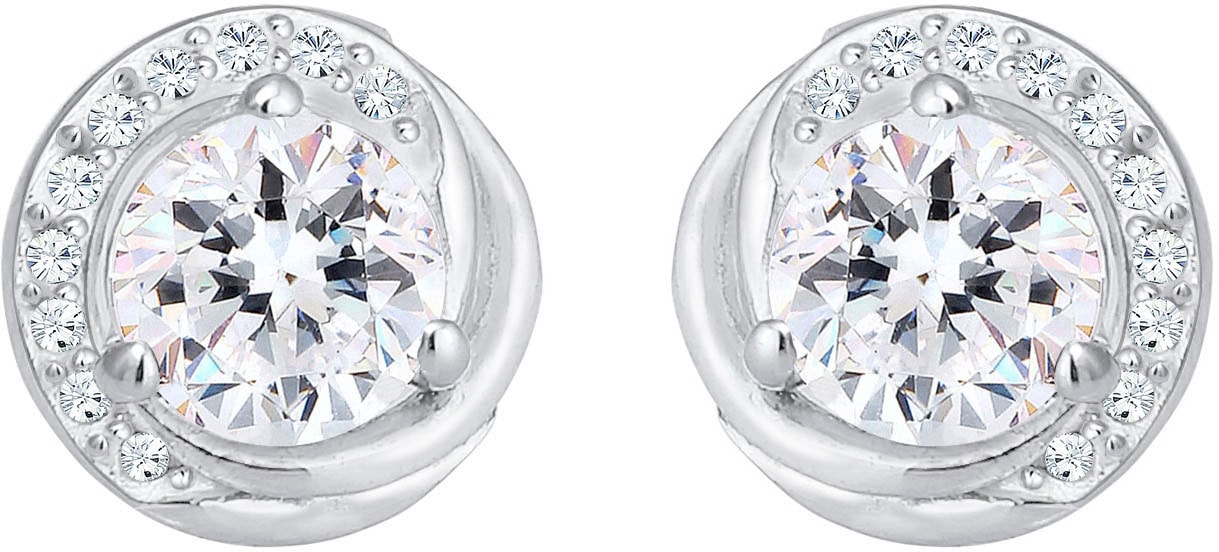 Elli Paar Ohrstecker »Schmuck Geschenk Silber 925 Ohrringe« mit Glasstein