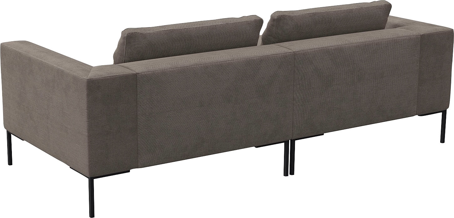 FLEXLUX Ecksofa »Loano, superbequemer Sitzkomfort durch Kaltschaum im Sitz, L-Form«, modernes Sofa, frei im Raum stellbar, lose Kissen, hoher Fuß