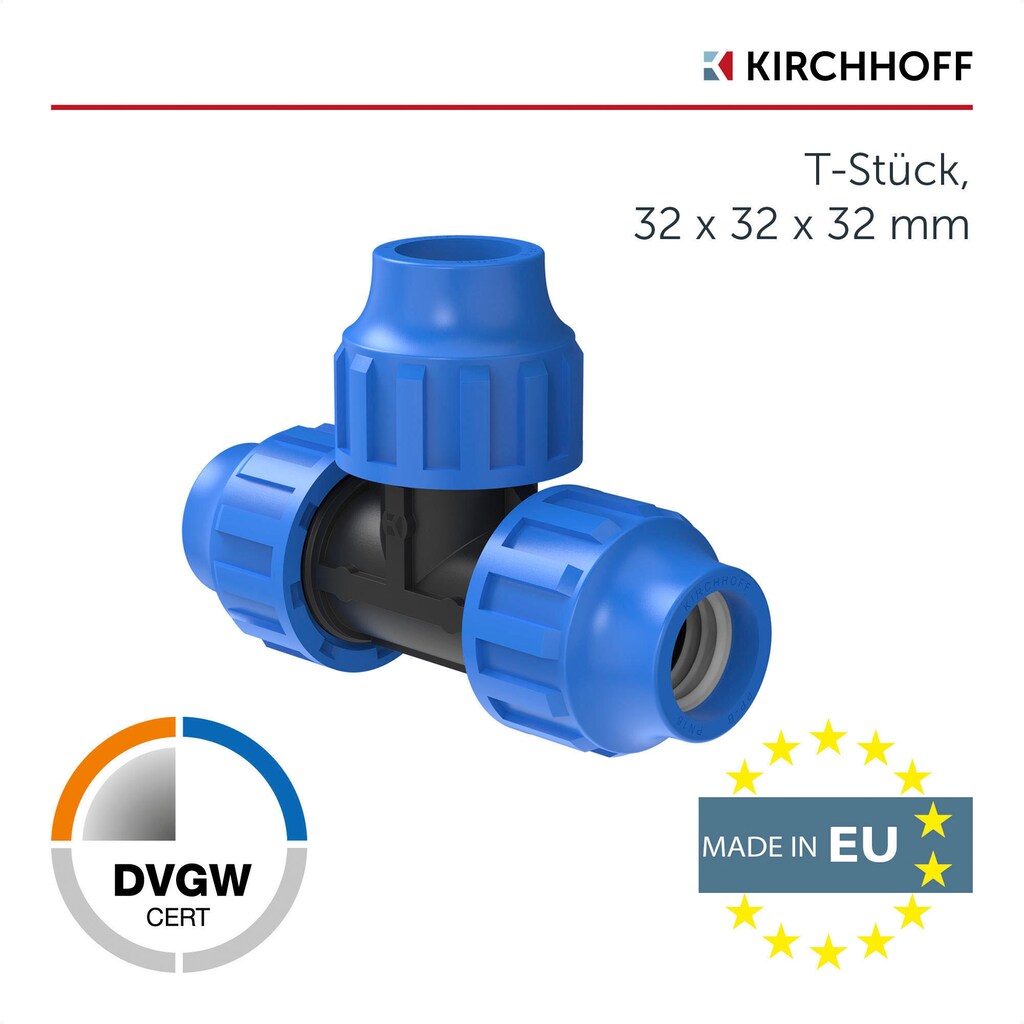 Kirchhoff T-Stück, für HDPE Rohr, 32 mm