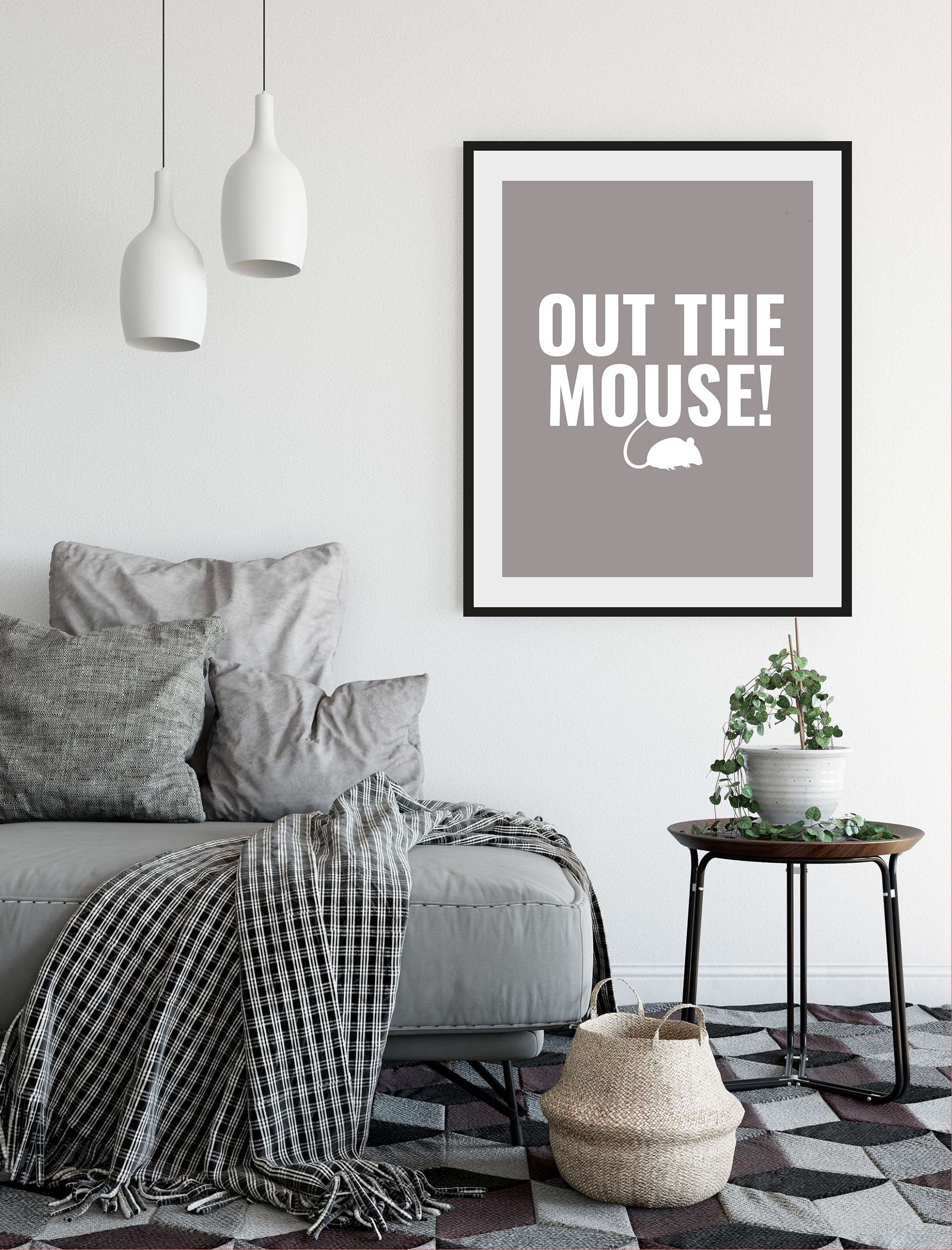 queence Bild »Aus die Maus!«, Schriftzug-Humor-Sprüche & Texte-Mäuse-Hausti günstig online kaufen