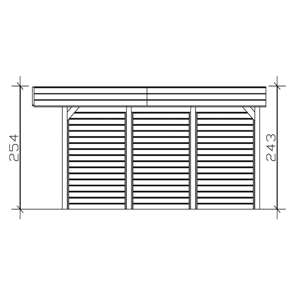 Skanholz Doppelcarport »Friesland 3«, Holz, 514 cm, braun