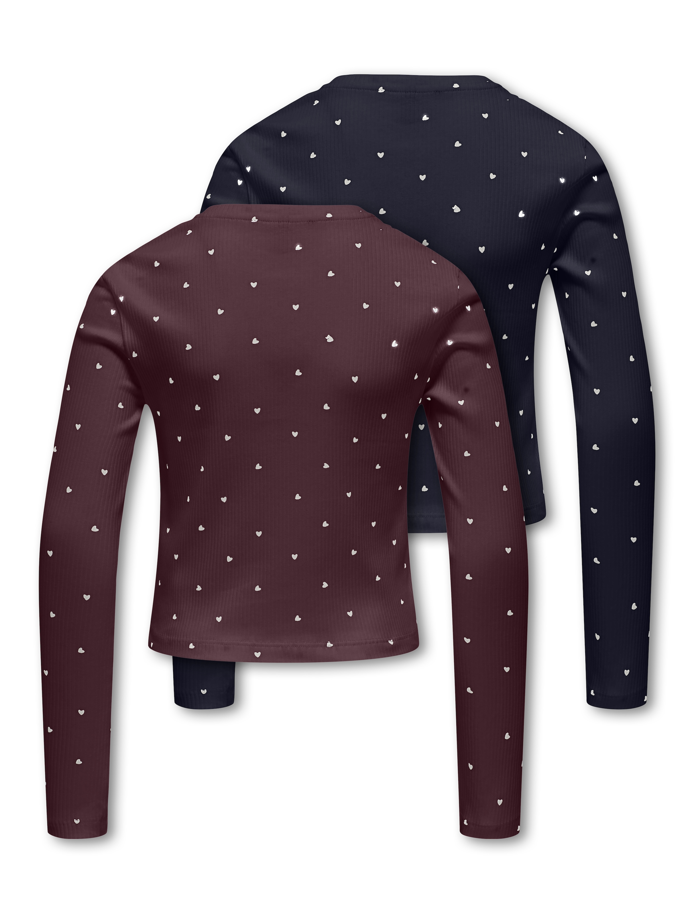 KIDS ONLY Langarmshirt »KOGBELLA SHORT AOP L/S TOP JRS 2-PACK« Packung, 2