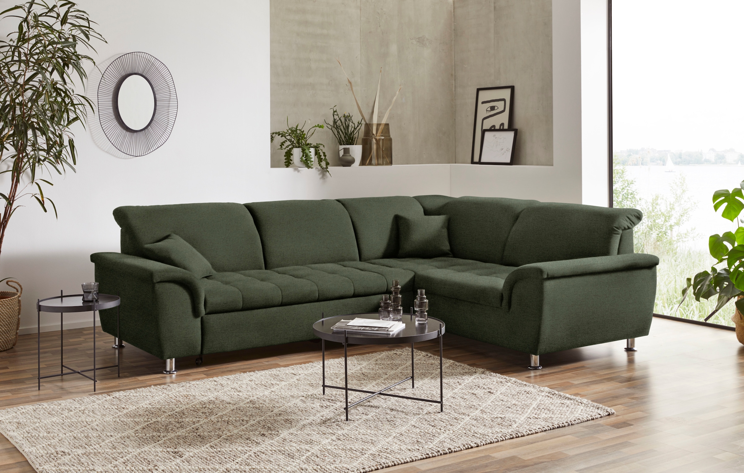 DOMO collection Ecksofa »Franzi L-Form«, wahlweise mit Kopfteilverstellung günstig online kaufen