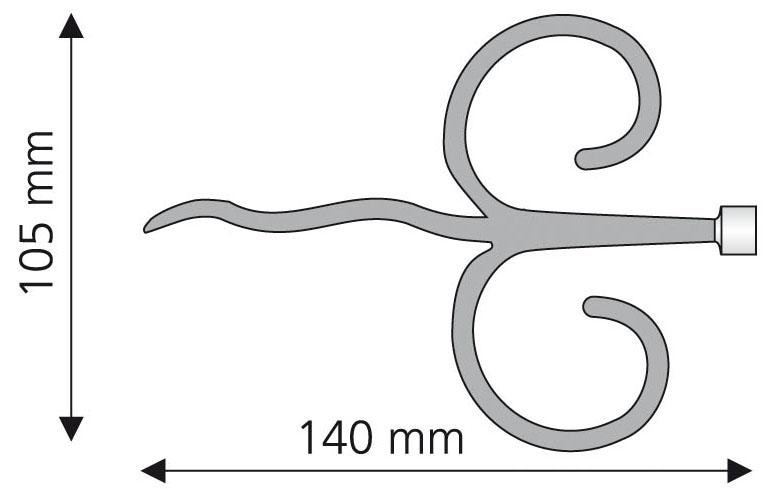 Liedeco Gardinenstangen-Endstück »Diana«, (Set, 2 St.), für Gardinenstangen Ø 16 mm
