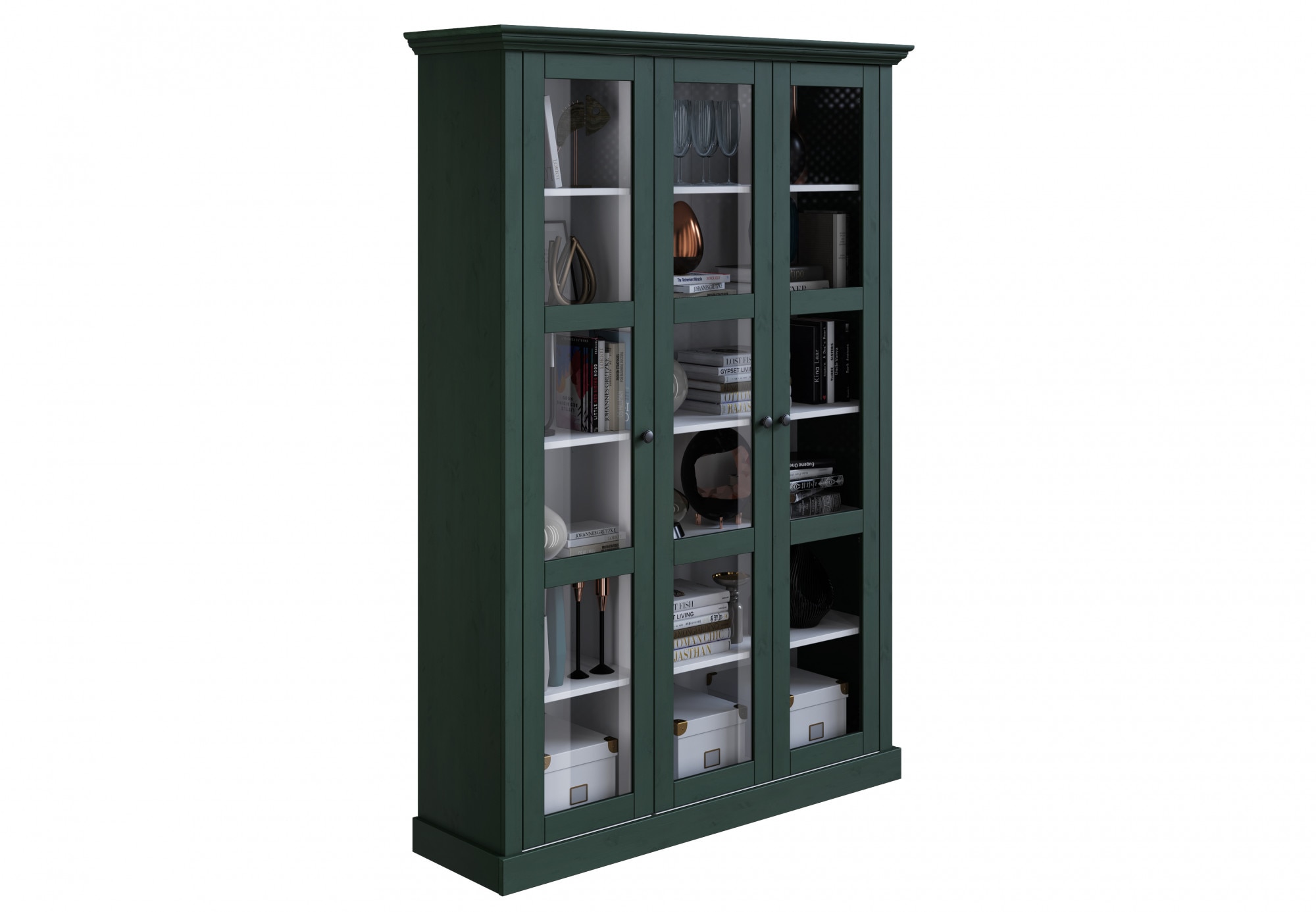 Home affaire Vitrine »Meliss« aus massiver Kiefer, mit viel Stauraum günstig online kaufen