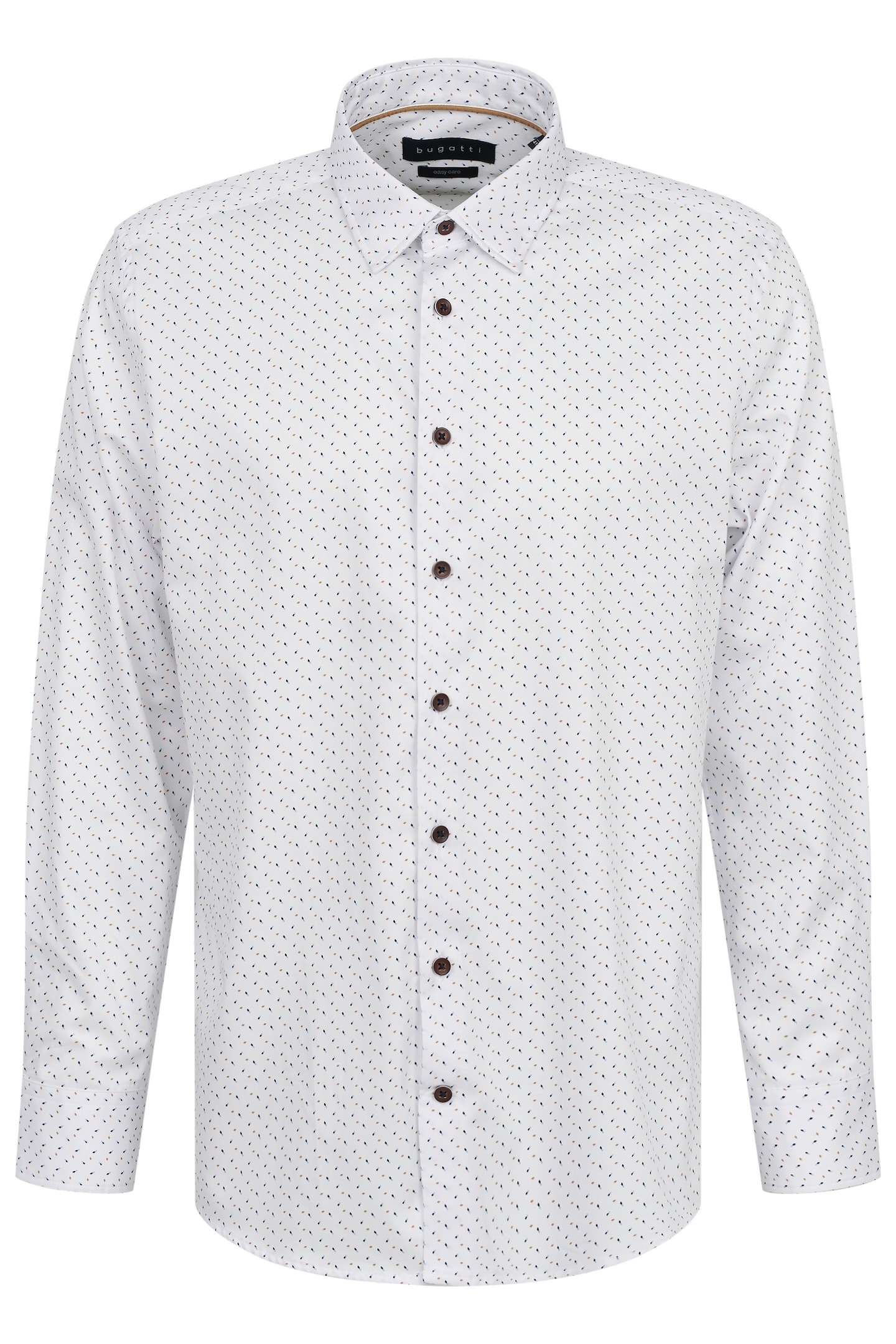 bugatti Langarmhemd, in Satinoptik und mit Under-Button-Down Kragen